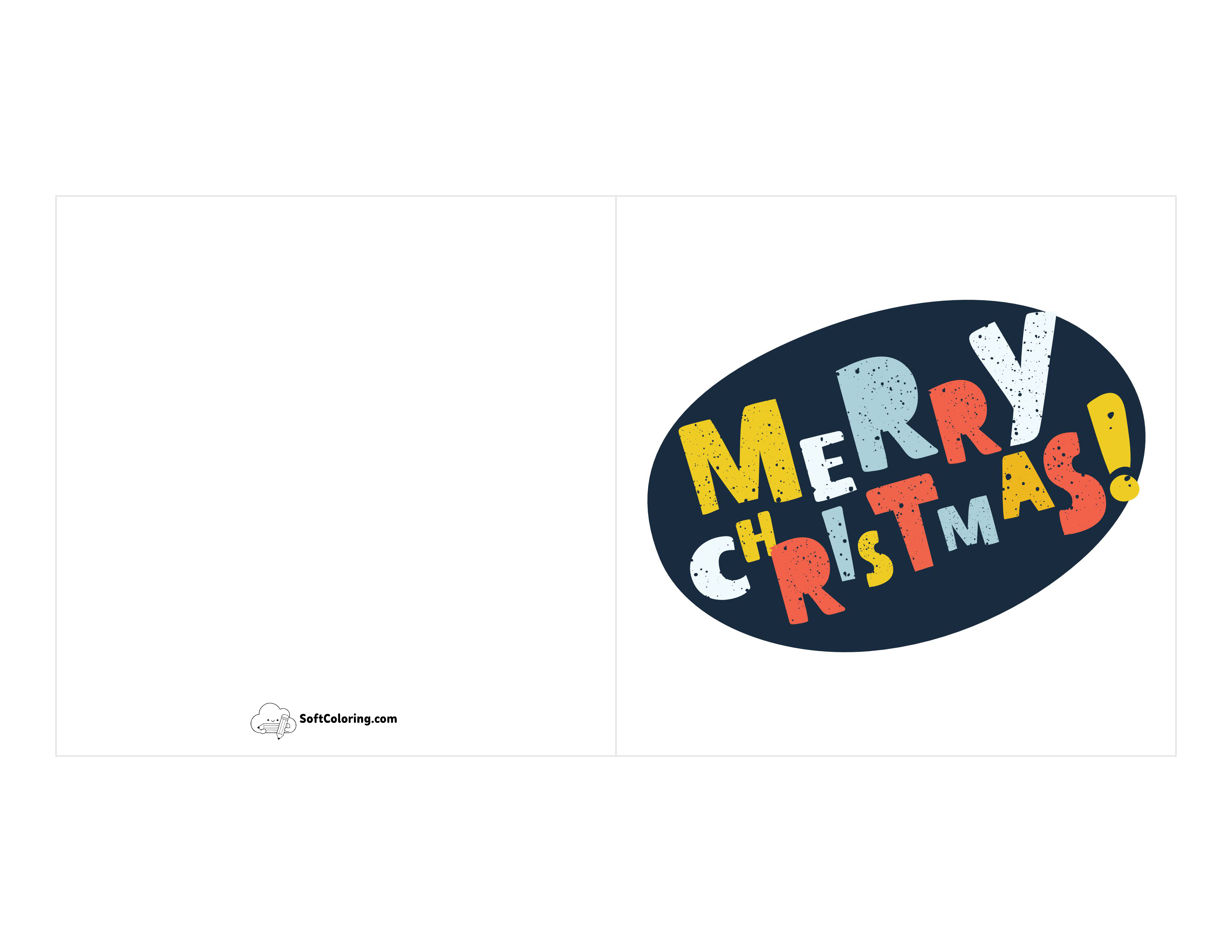 "Merry Christmas" Printable Card Template