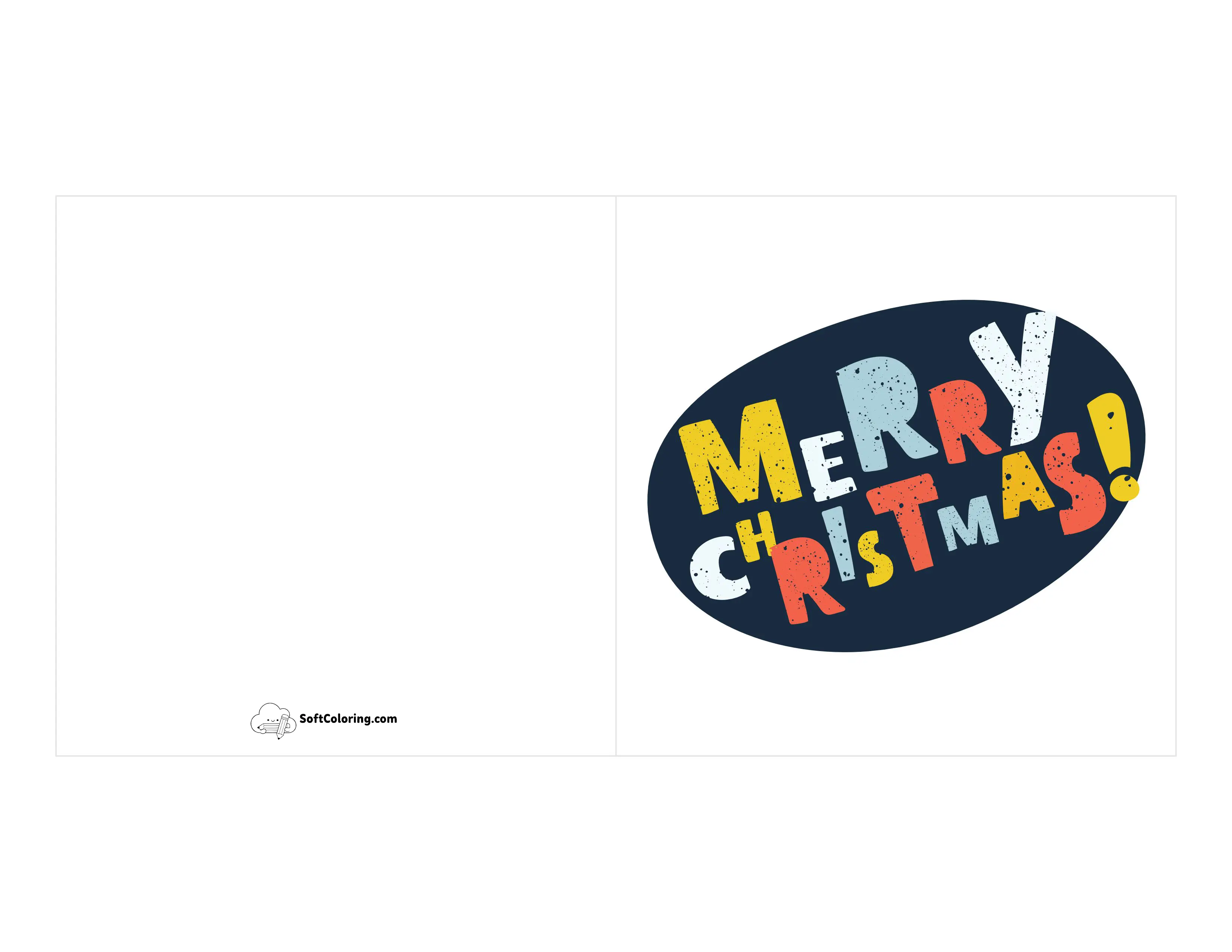 "Merry Christmas" Printable Card Template