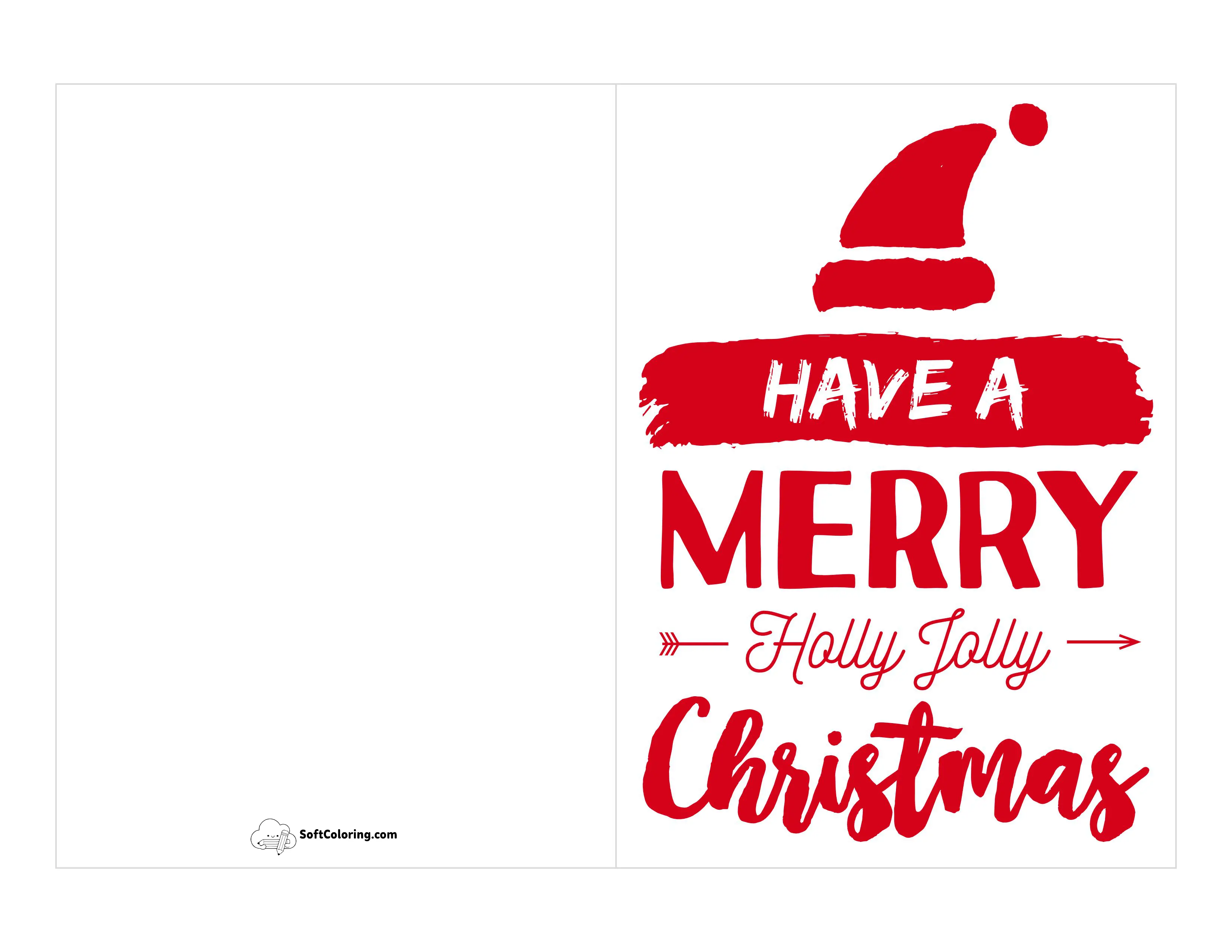 Red/White Printable Christmas Card
