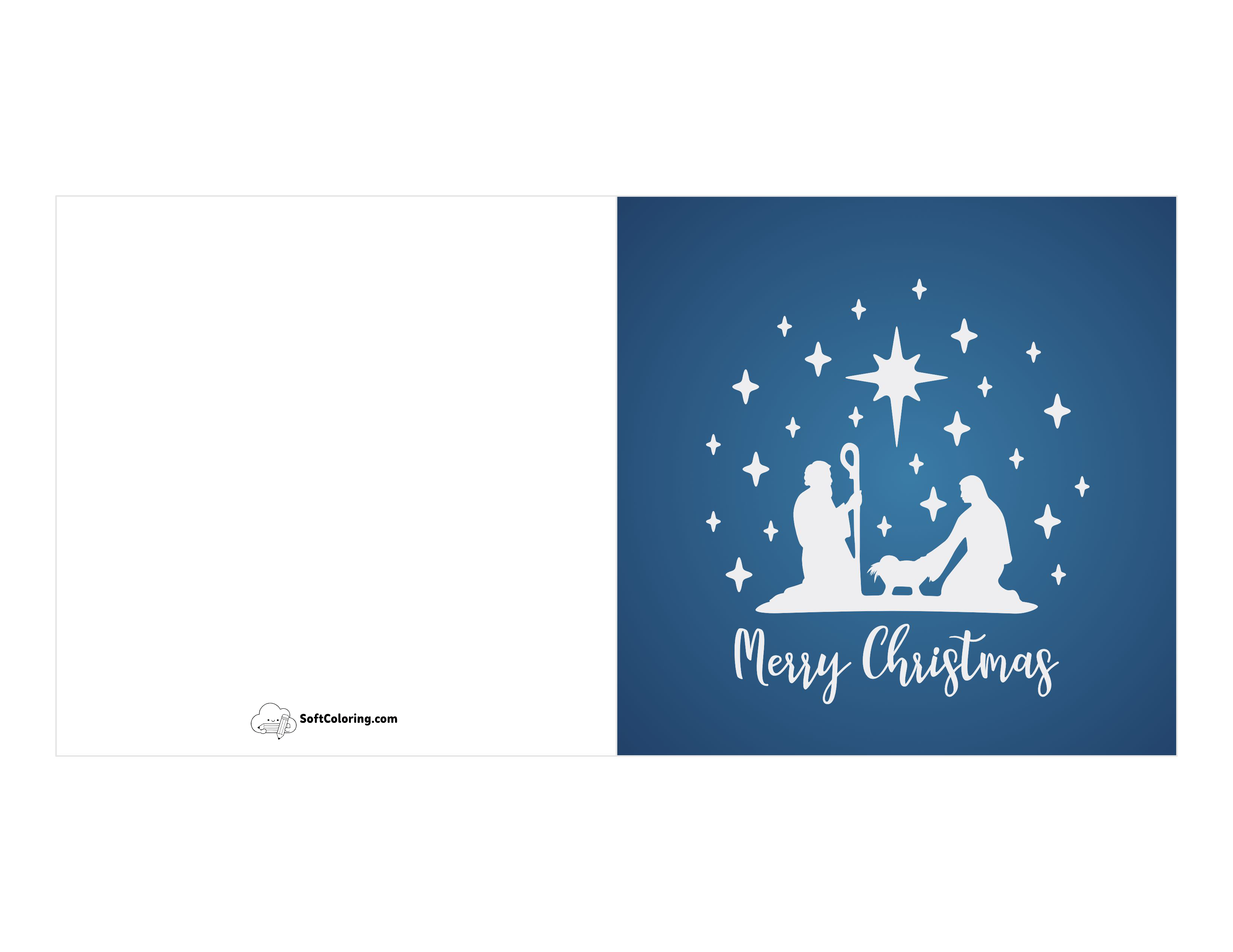 Christmas Nativity Card To Print