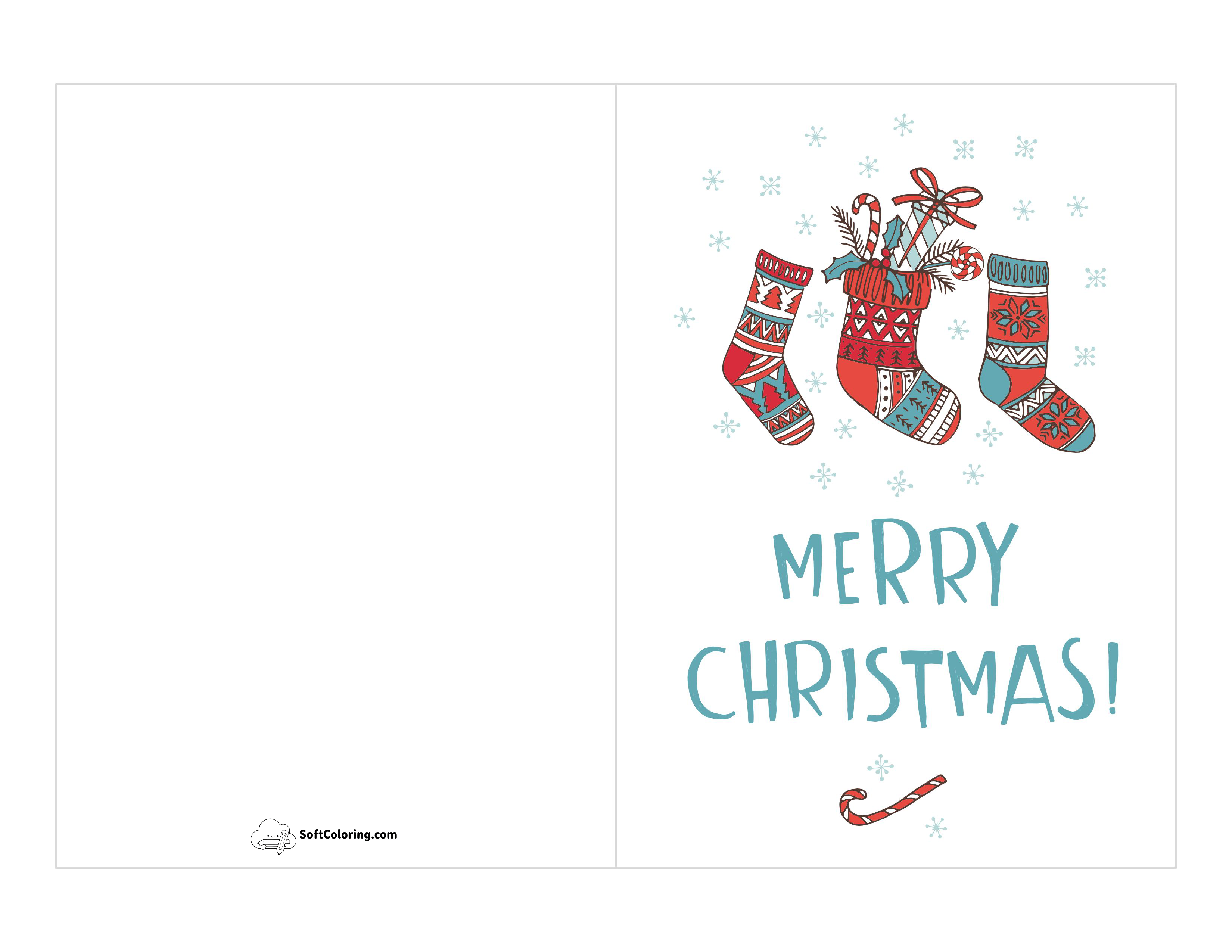 Christmas Stockings & Candy Canes Card
