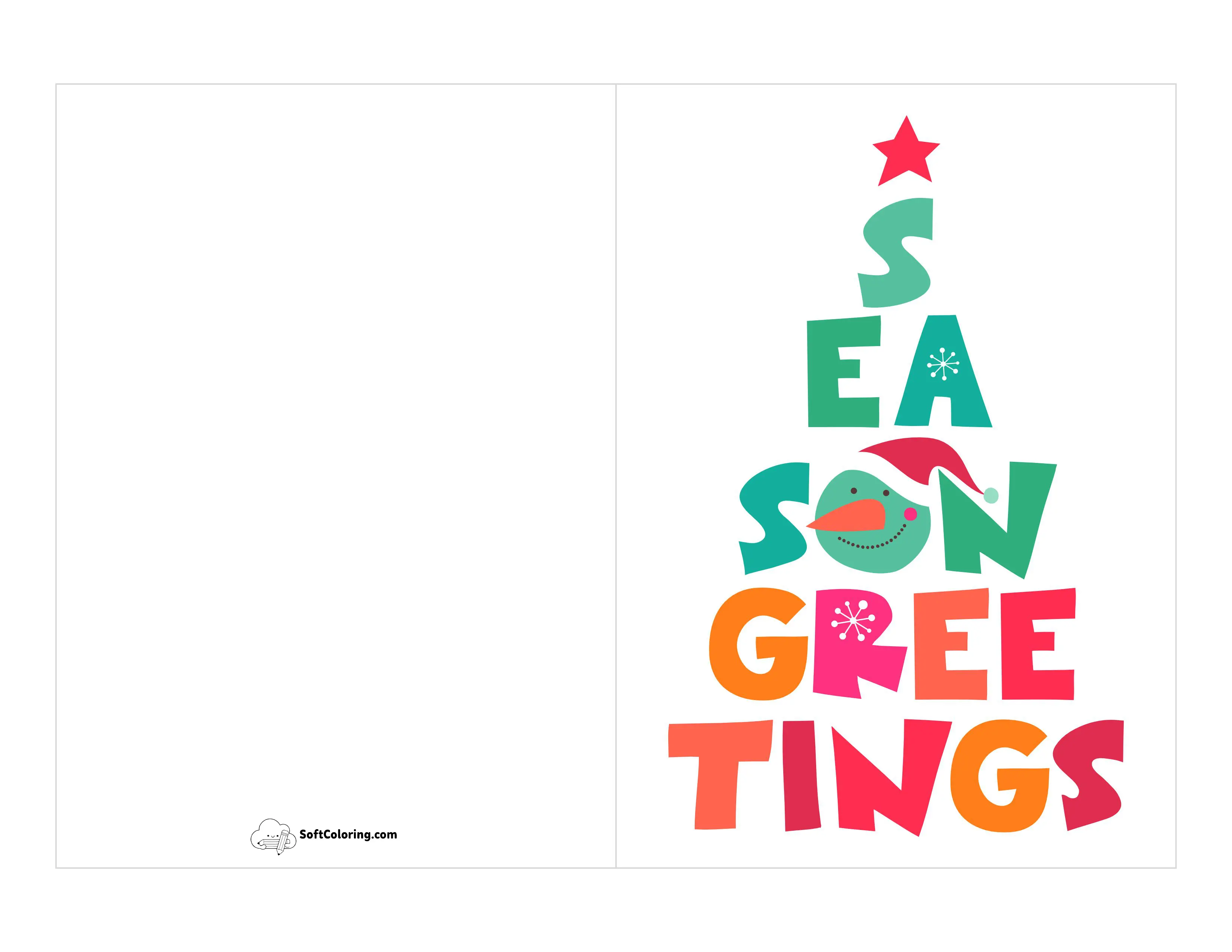 Cute Word-Art Christmas Card