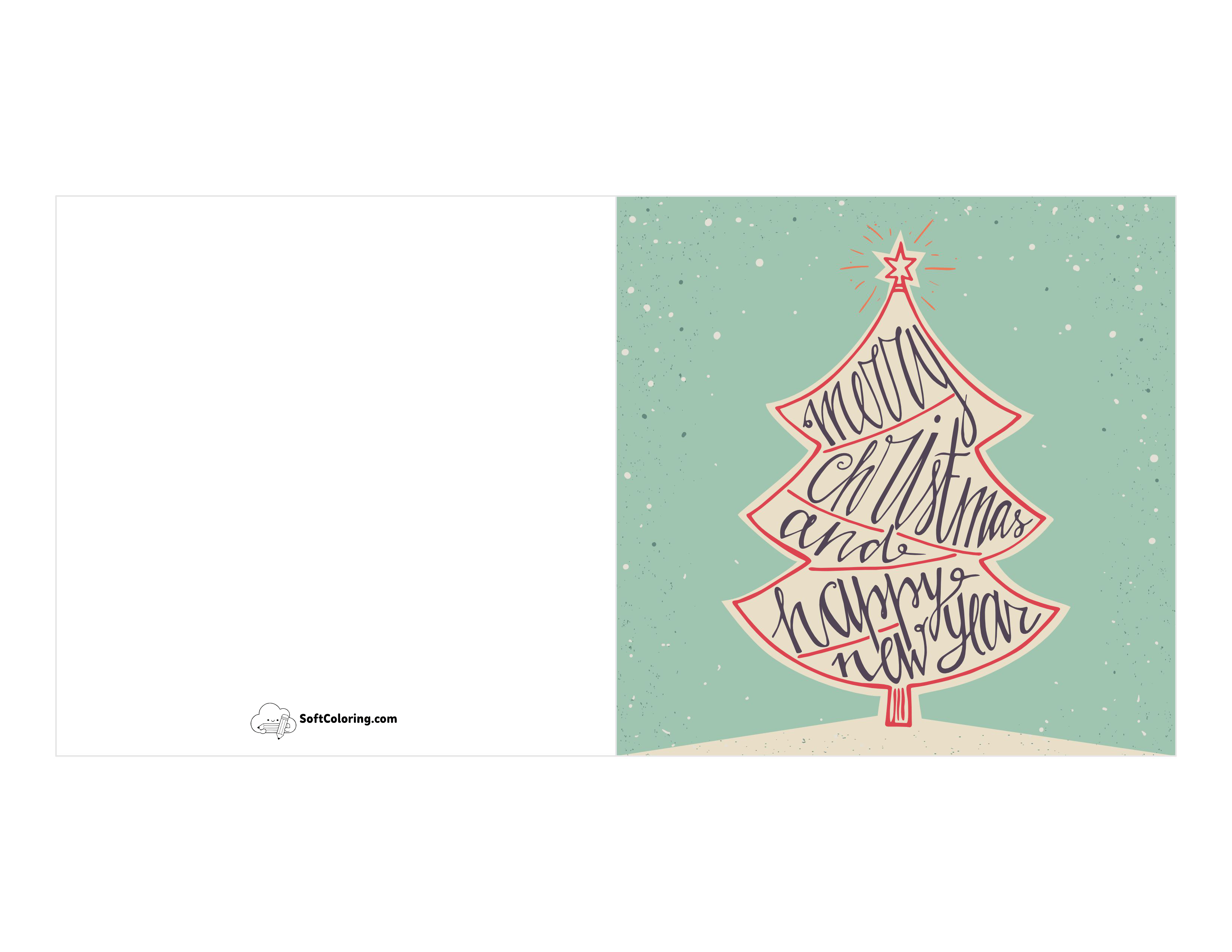 Christmas Word Art Printable Card