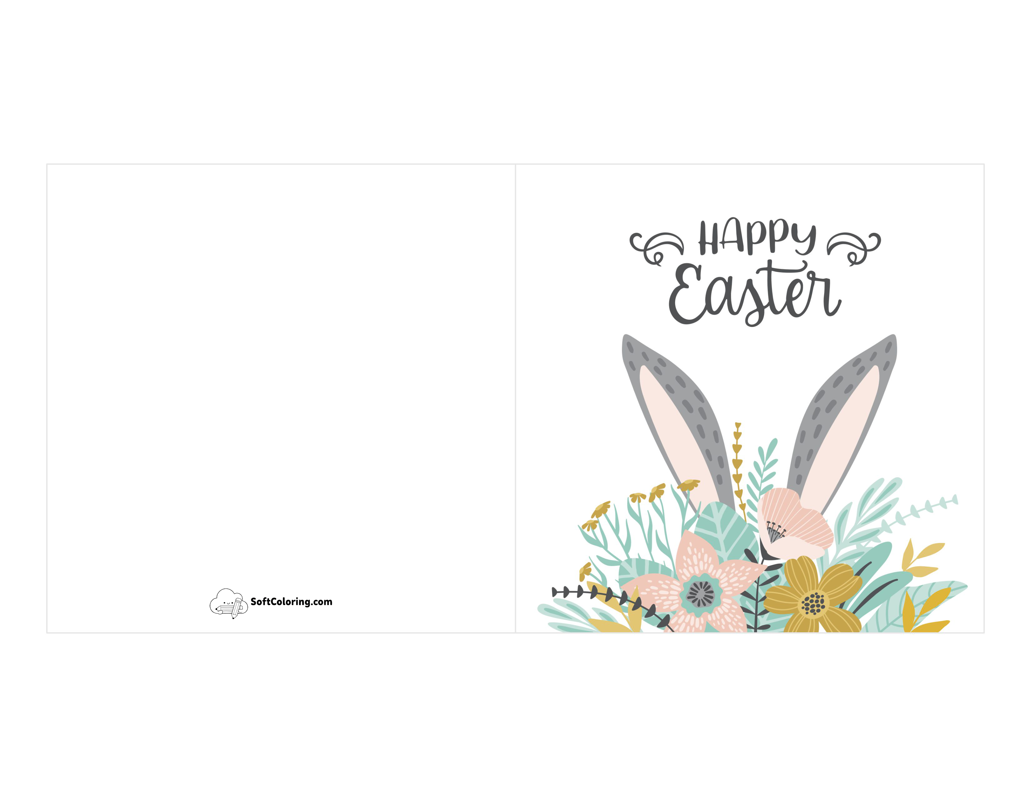 Cute Bunny Ears Easter Card