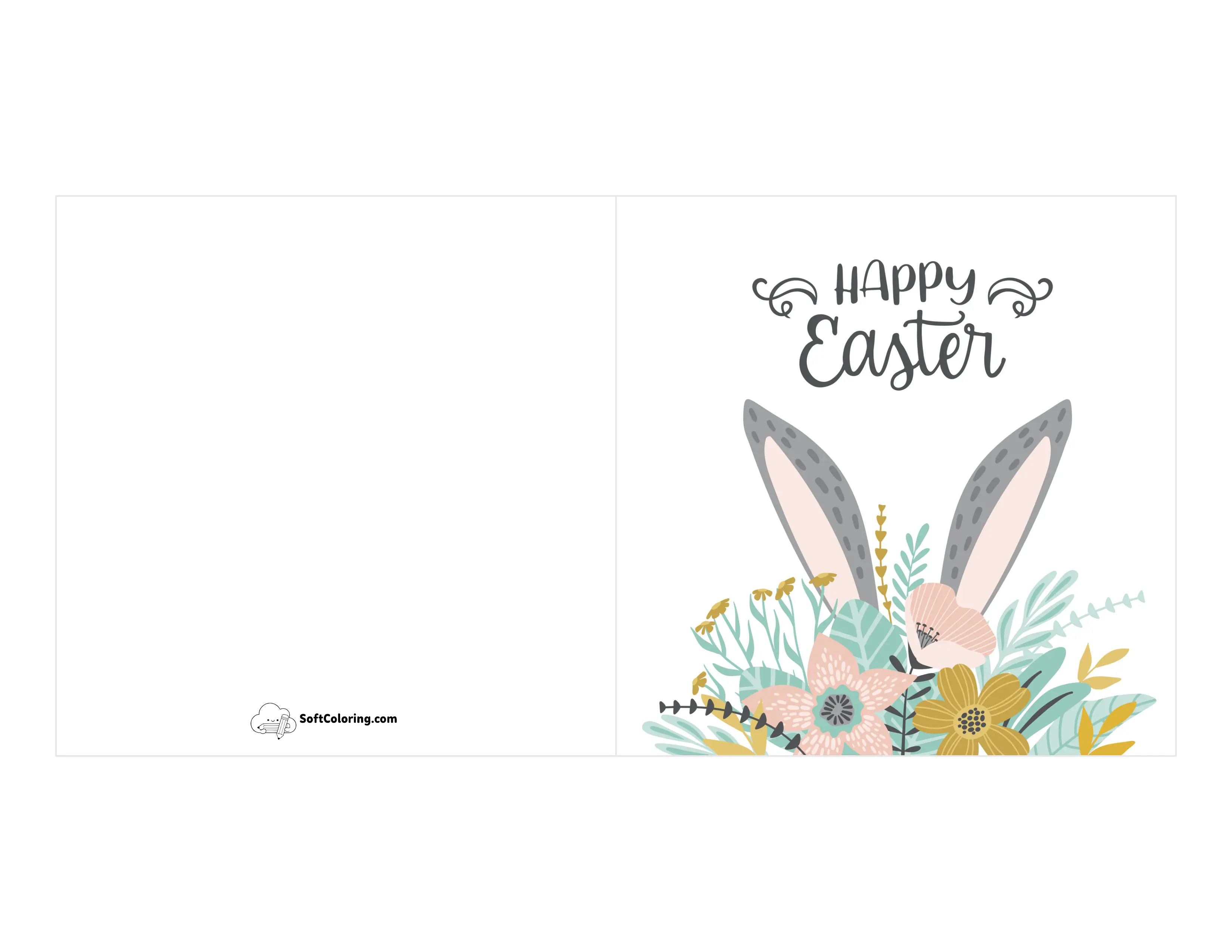 Cute Bunny Ears Easter Card