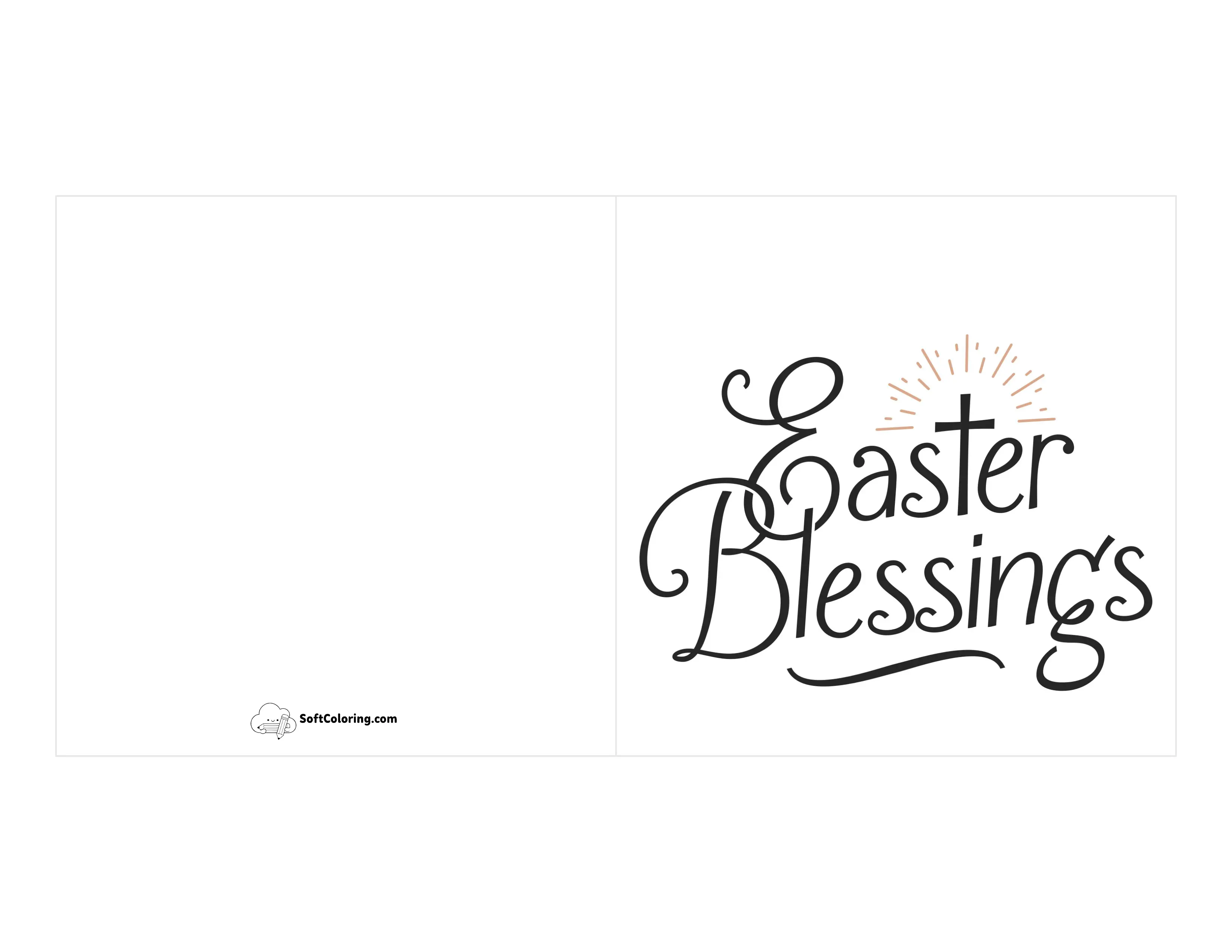 Easter Blessings Printable Card