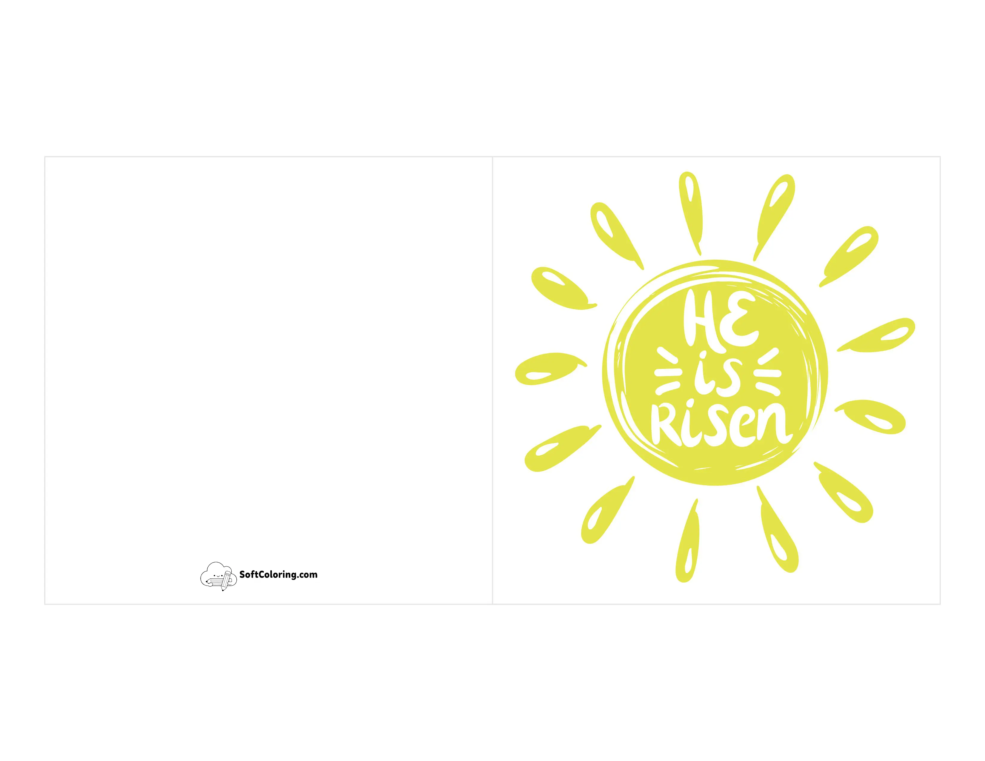 Free Printable Easter Card - "He Is Risen"