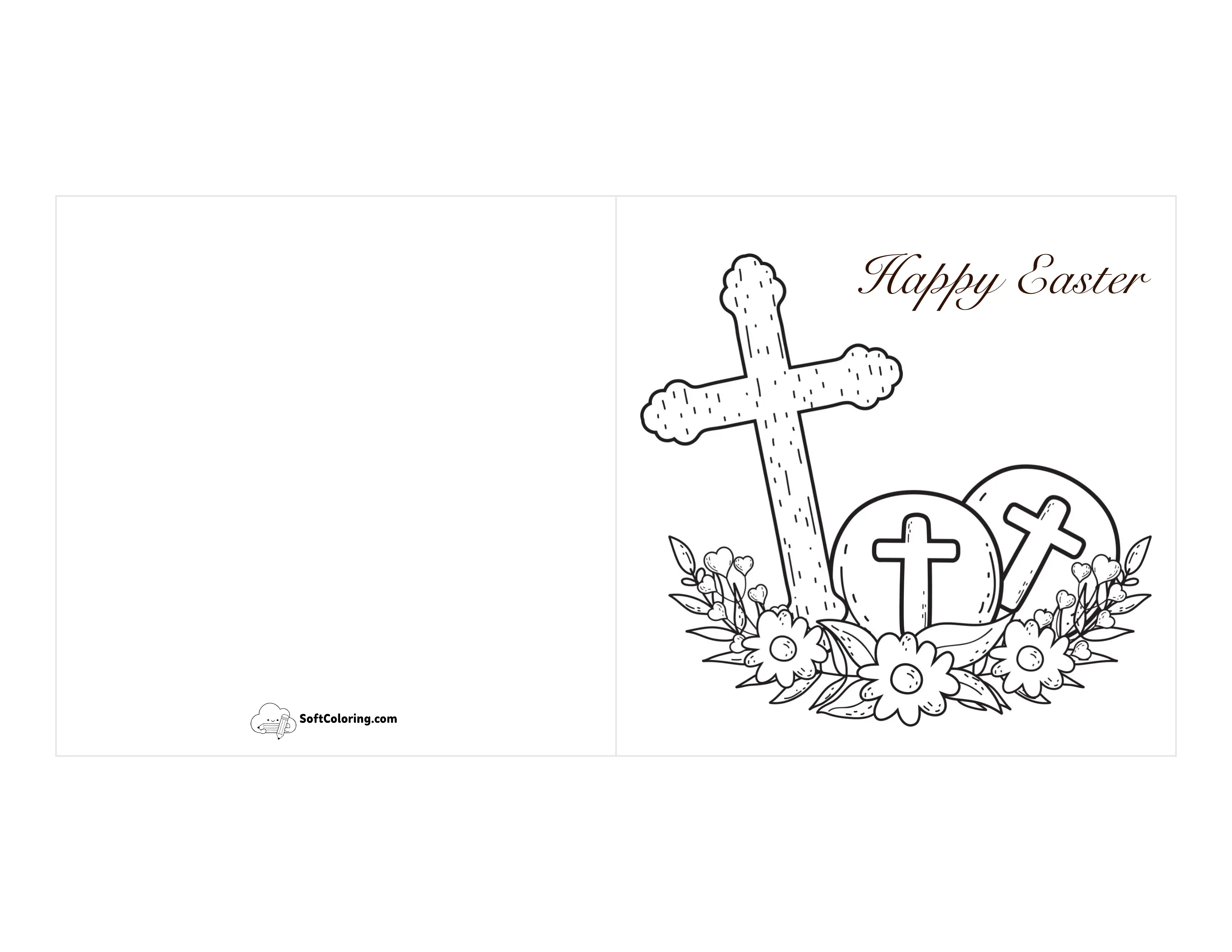 Christian Easter Card To Color