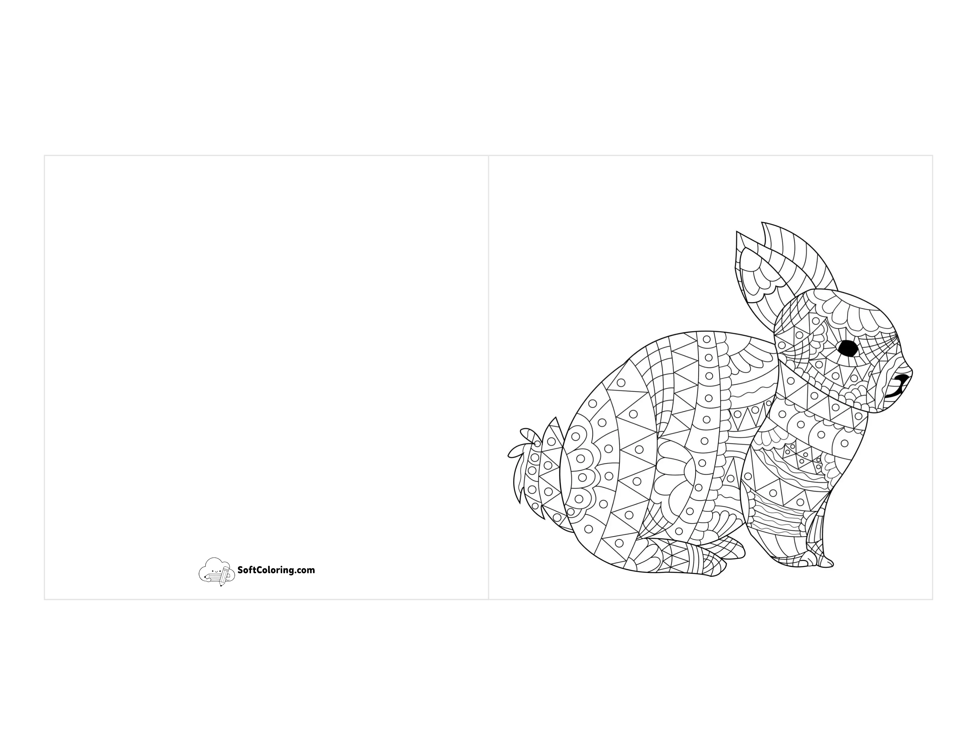 Free Easter Card For Adults To Color