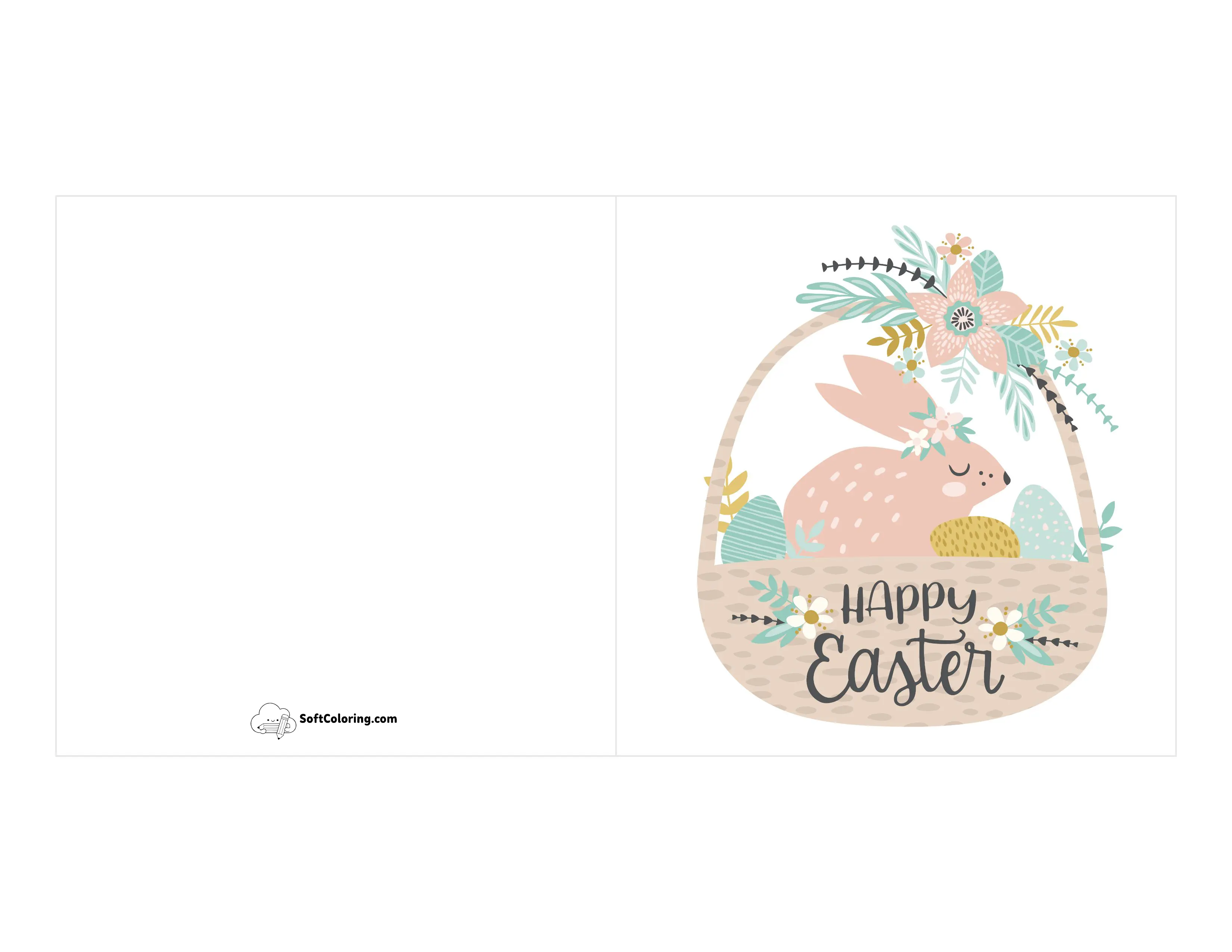 Printable Easter Bunny Card Template