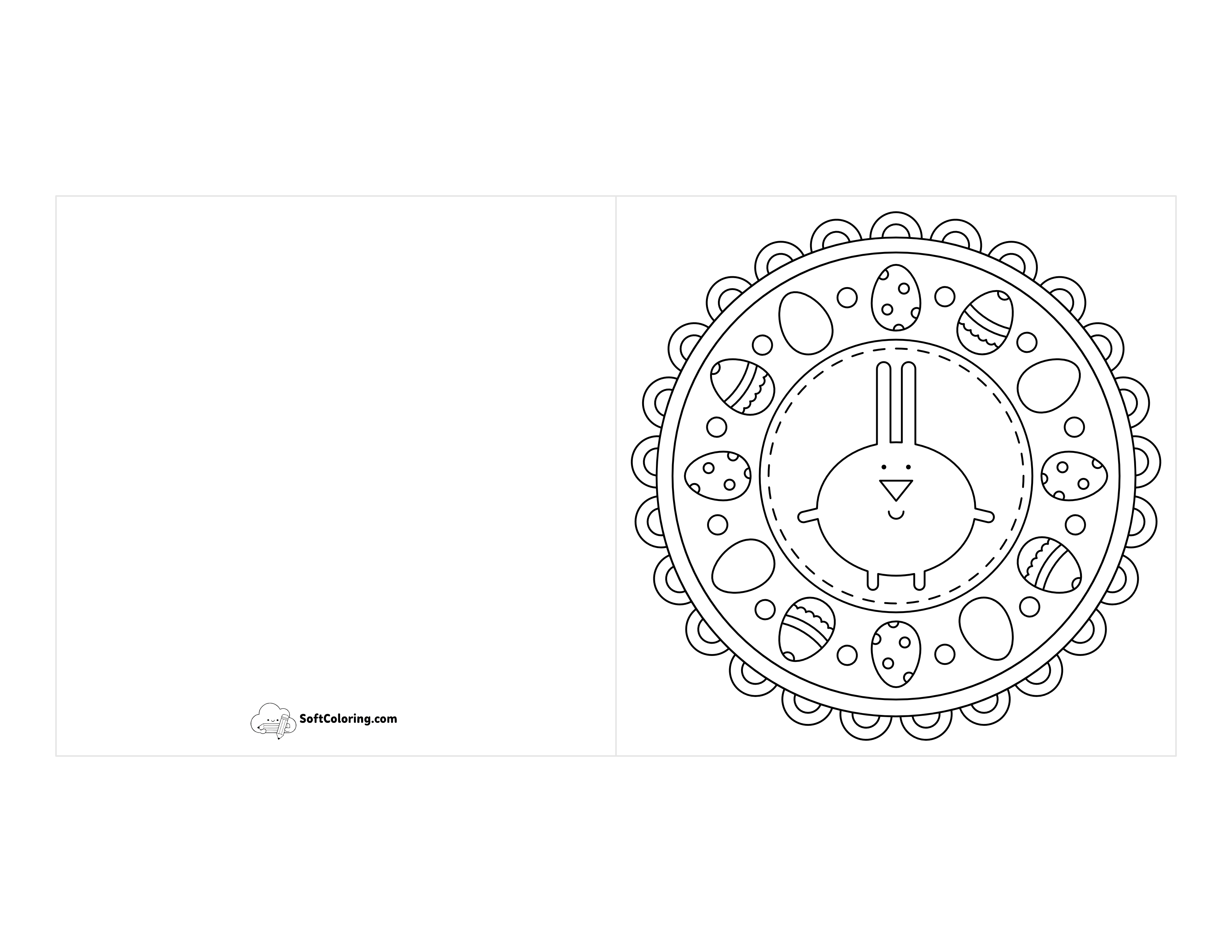 Easter Egg Mandala Card For Kids