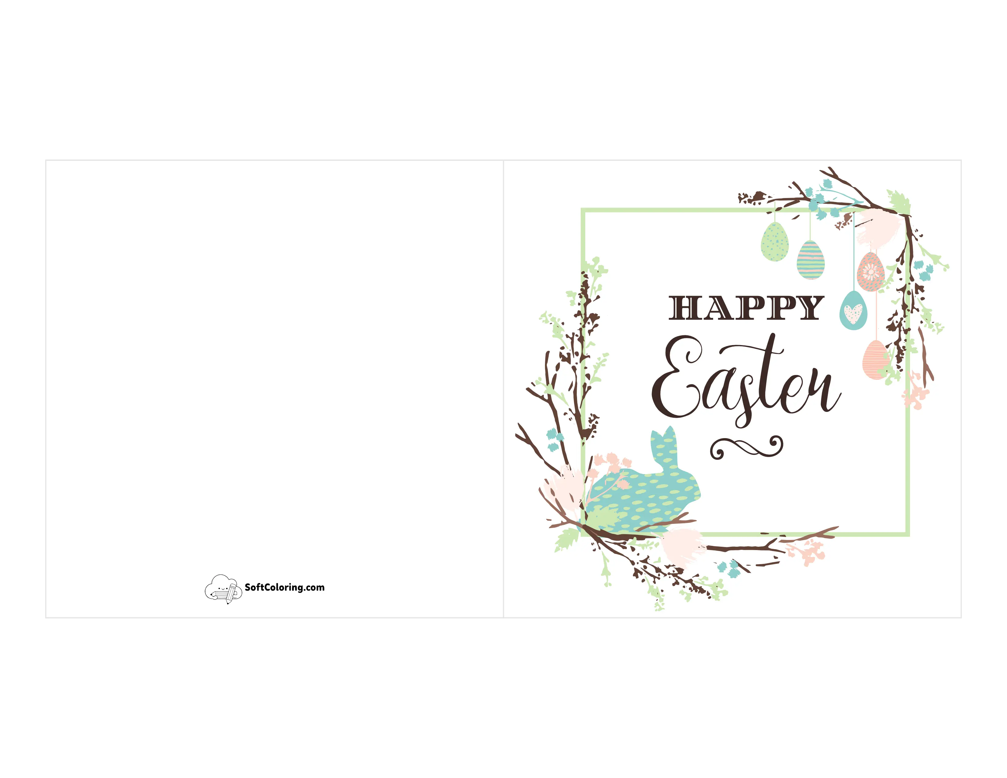 Spring Easter Card Template