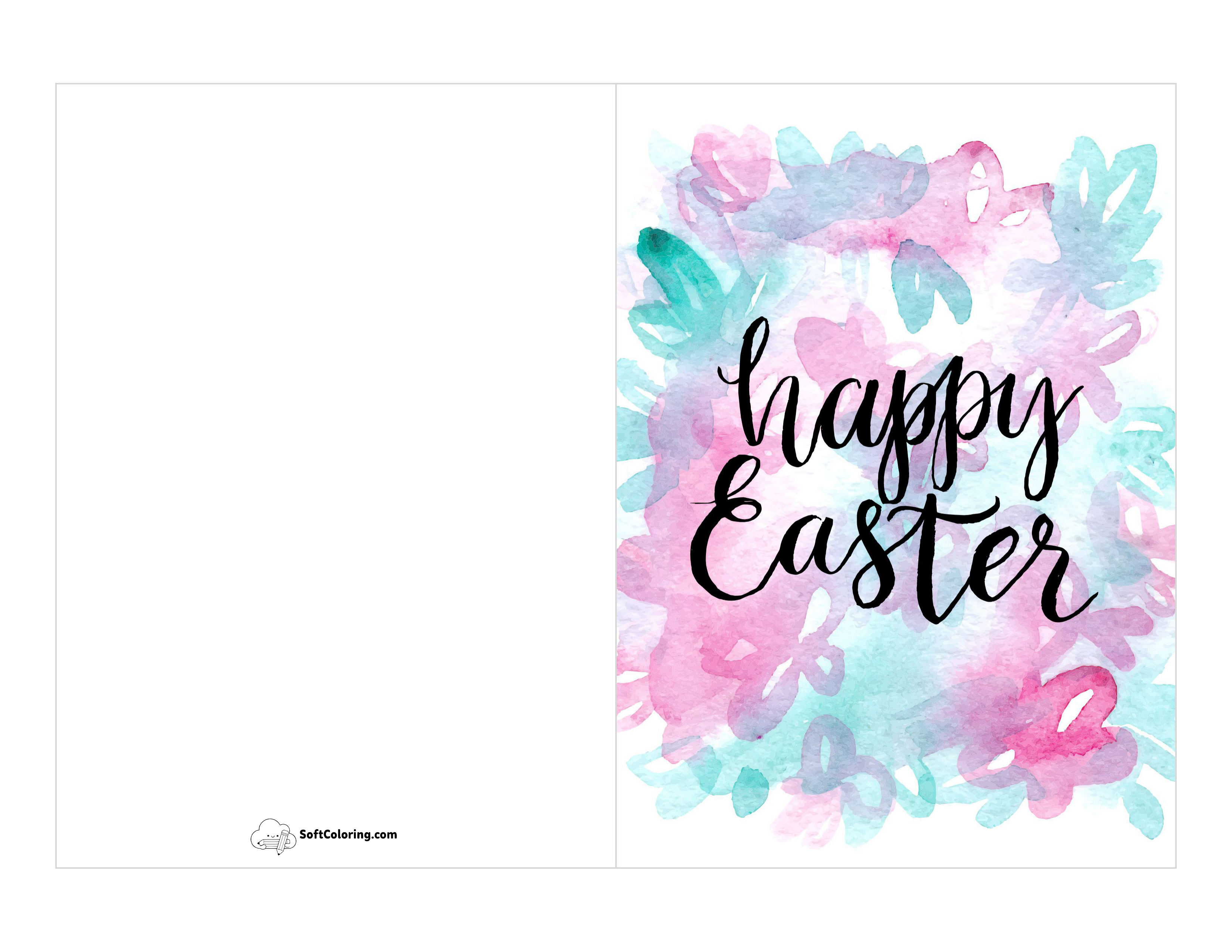 "Happy Easter" Watercolor Card