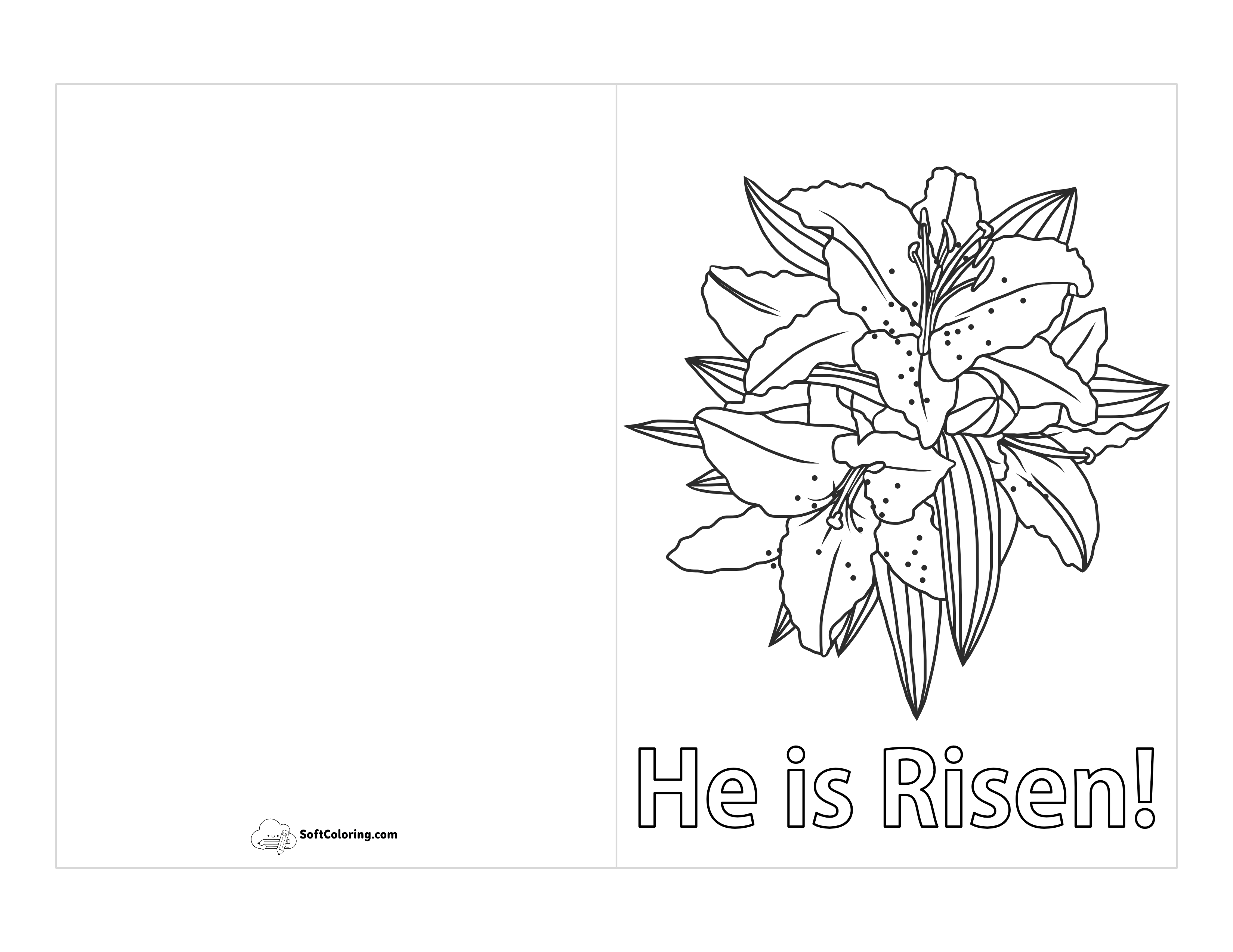 "He Is Risen" Christian Card Template