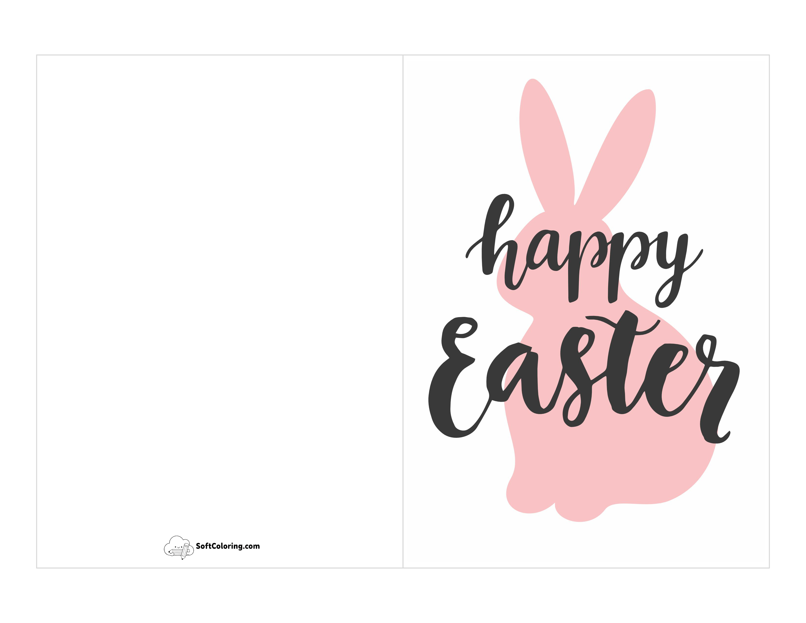 Free "Happy Easter" Card Template