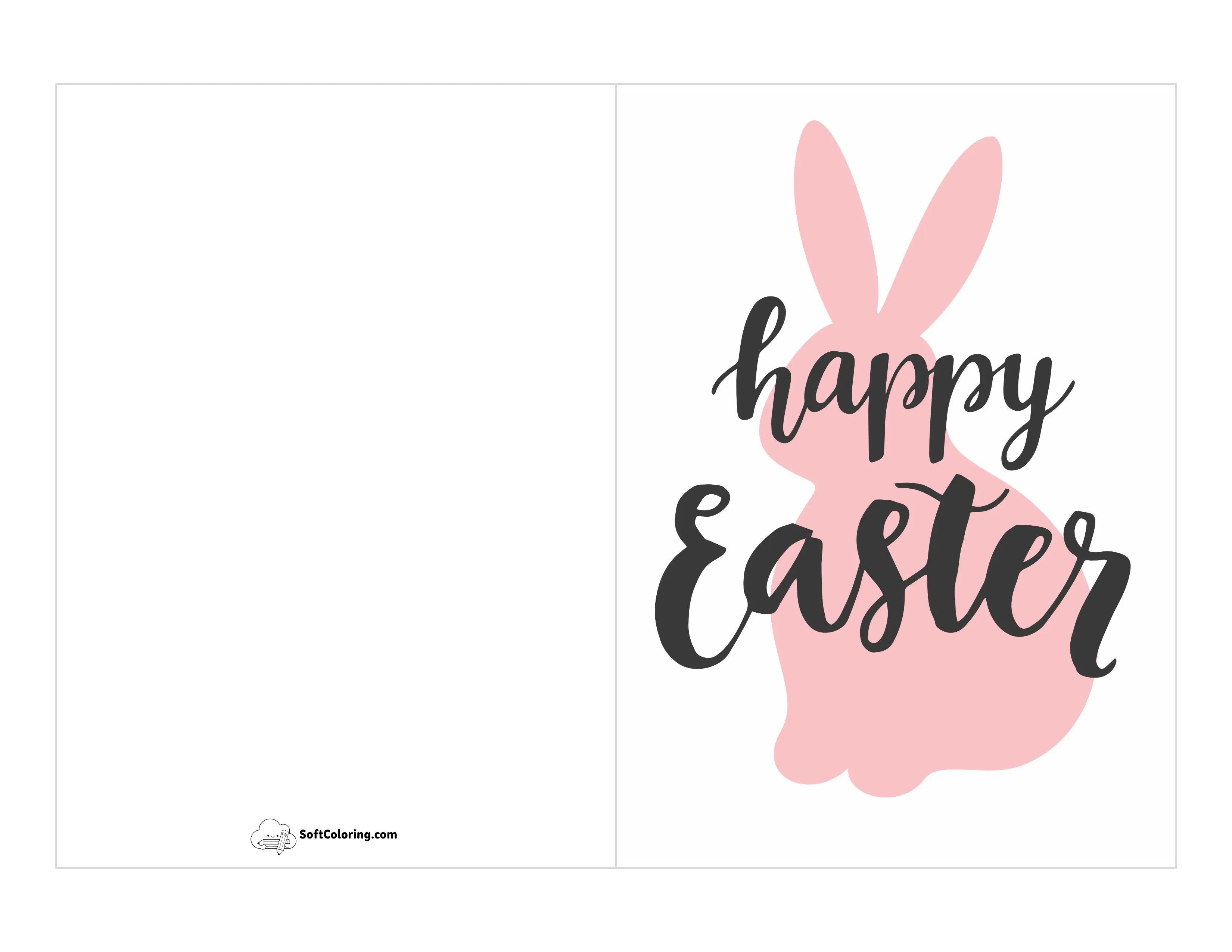 Free "Happy Easter" Card Template