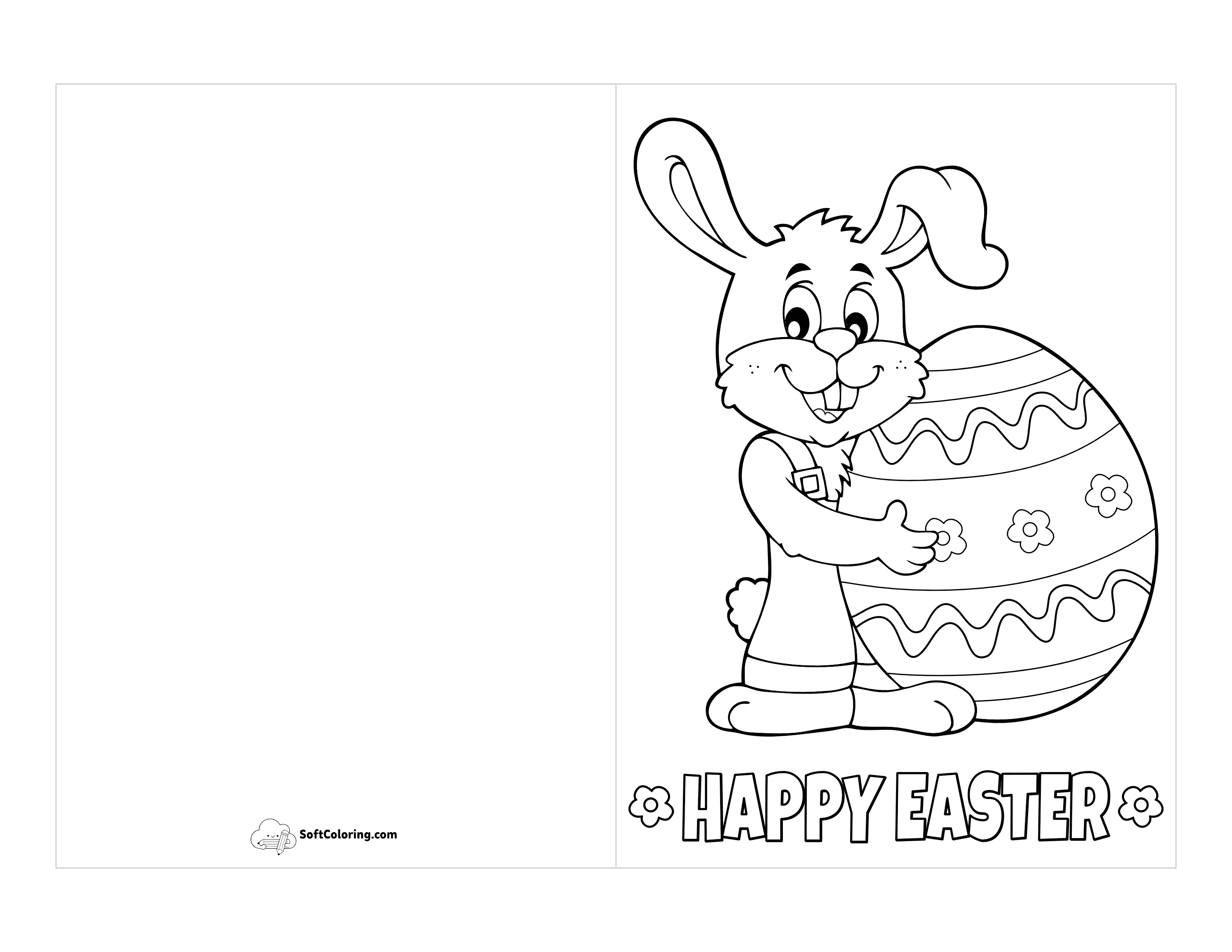 Free Printable Easter Card To Color