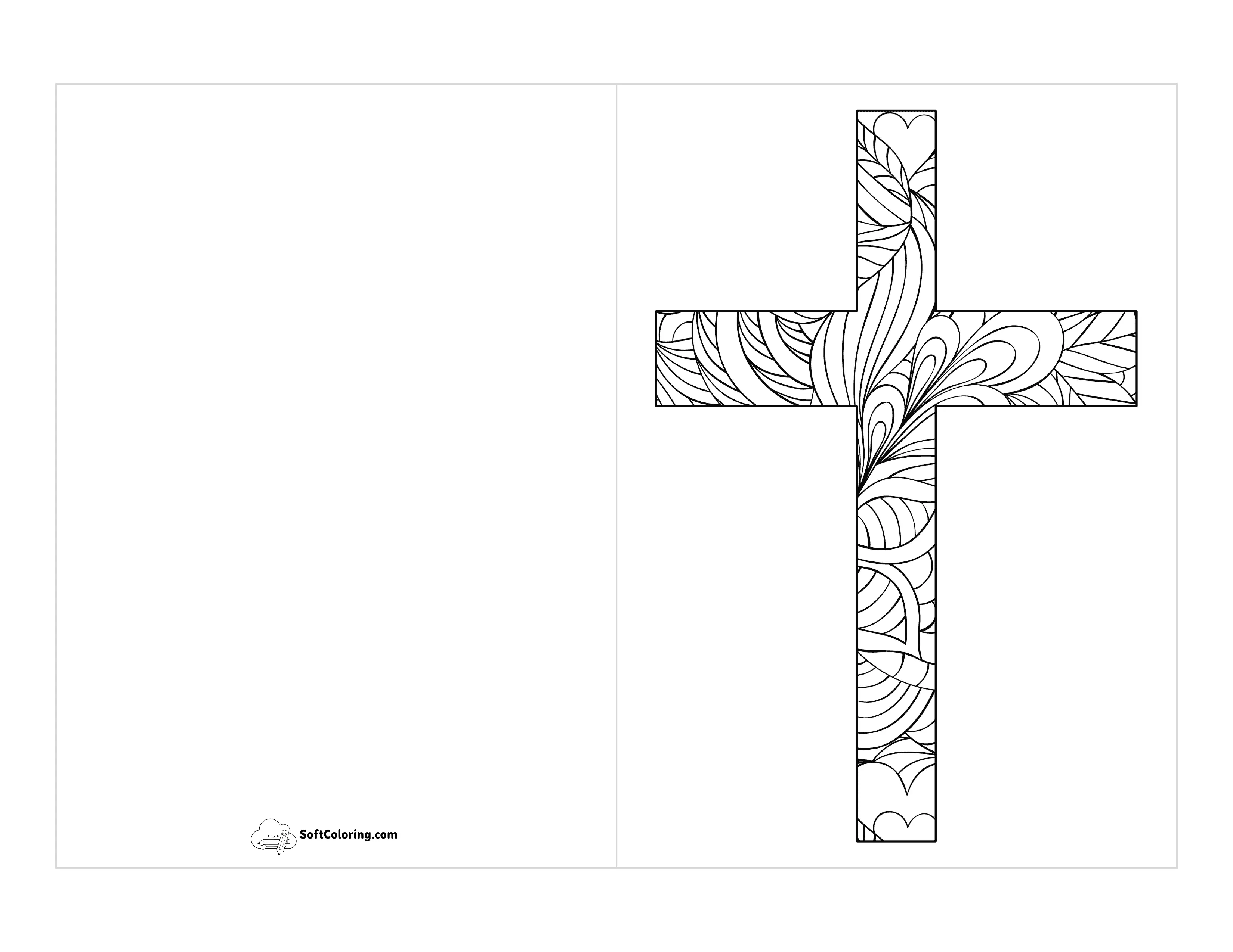 Christian Easter Card Template To Color