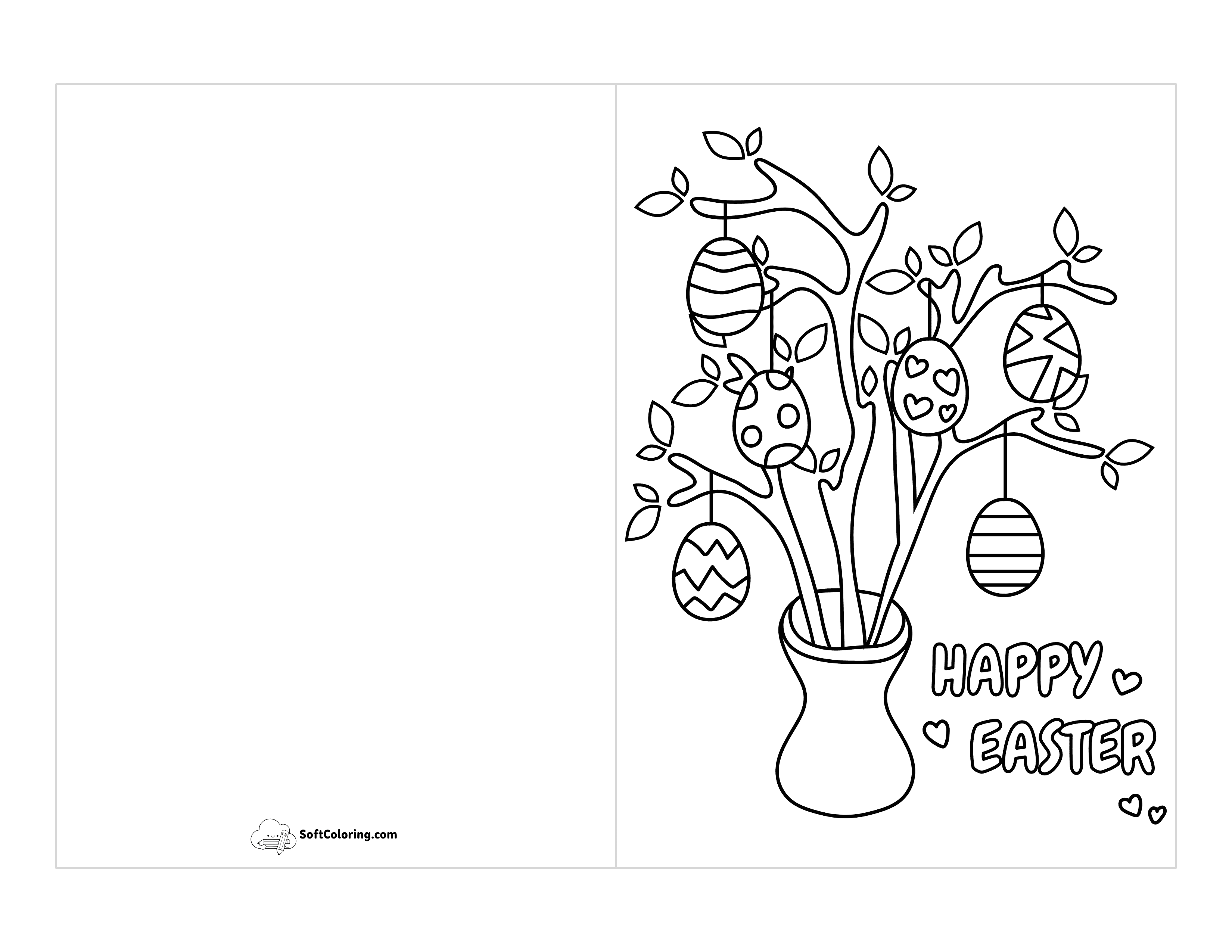 Easter Egg Card To Color