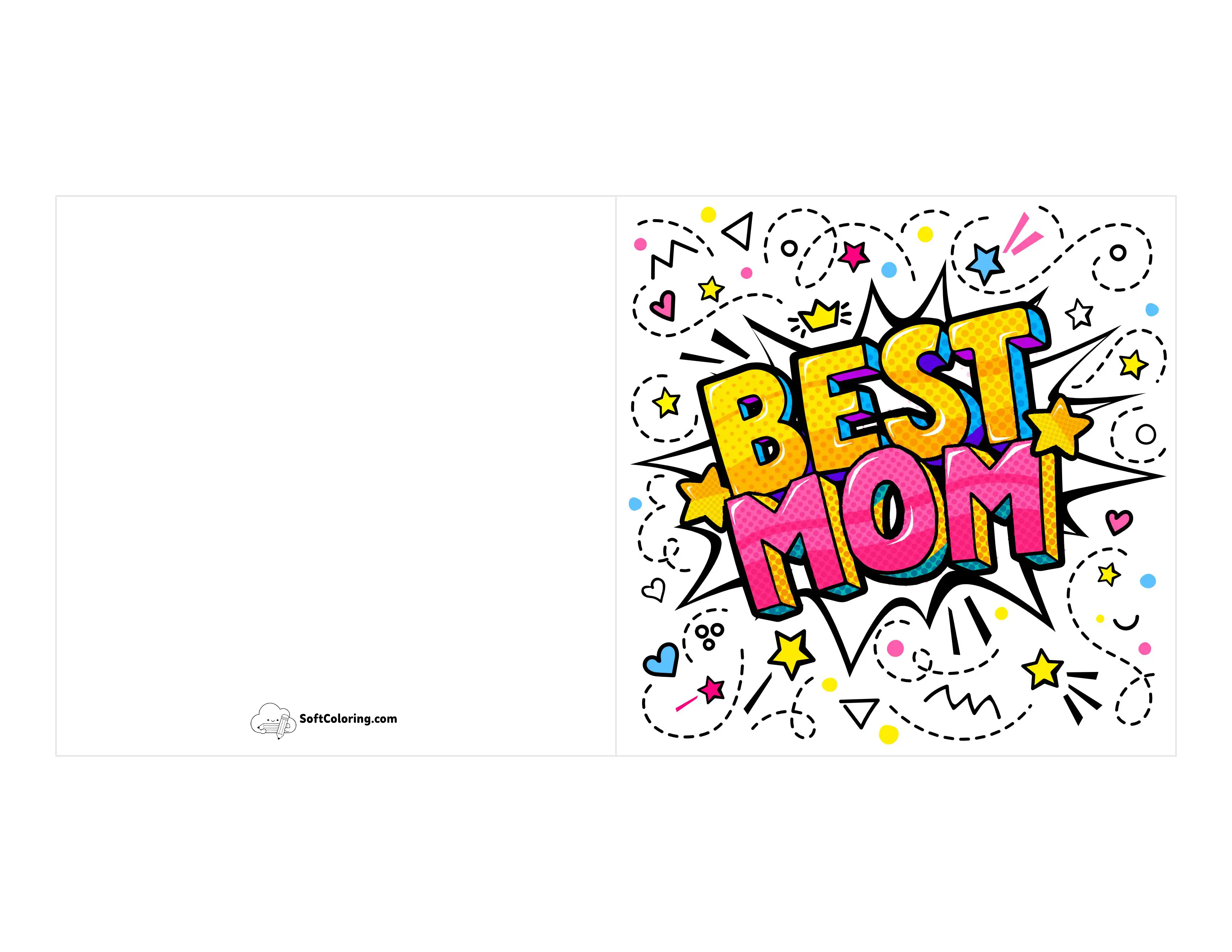 "Best Mom" Printable Mother's Day Card
