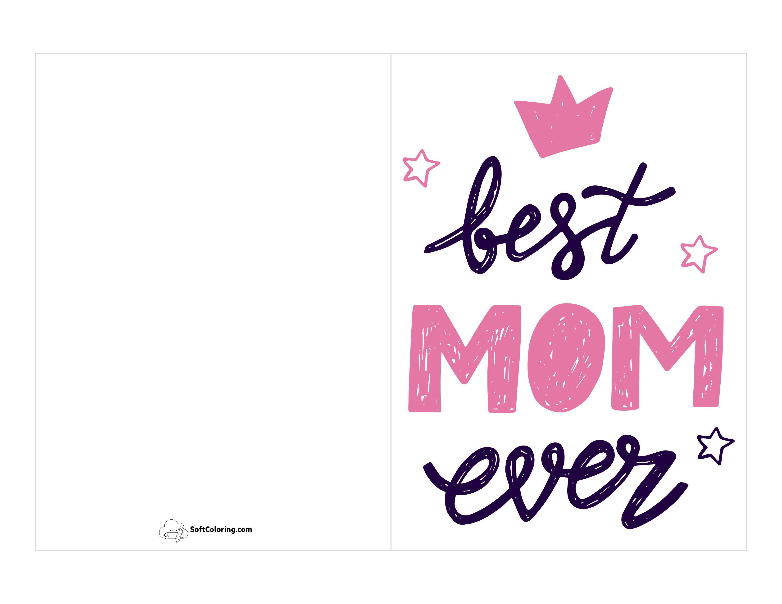 "Best Mom Ever" Free Printable Card