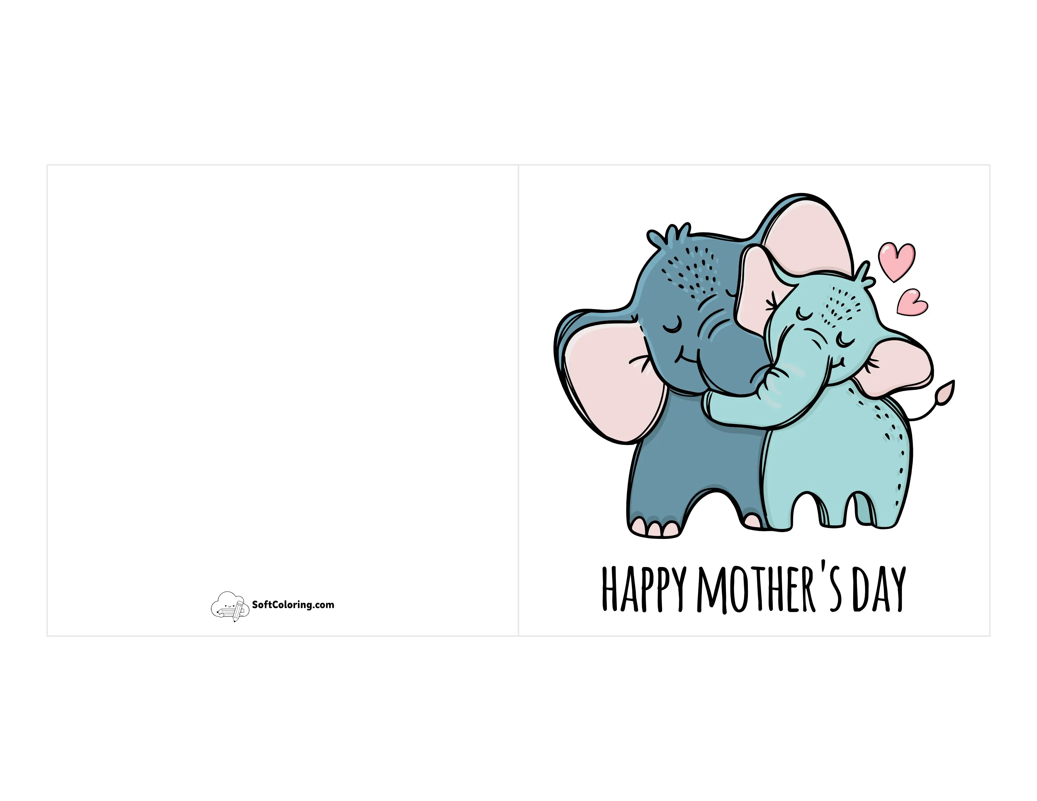 Cute Elephants Mother's Day Card