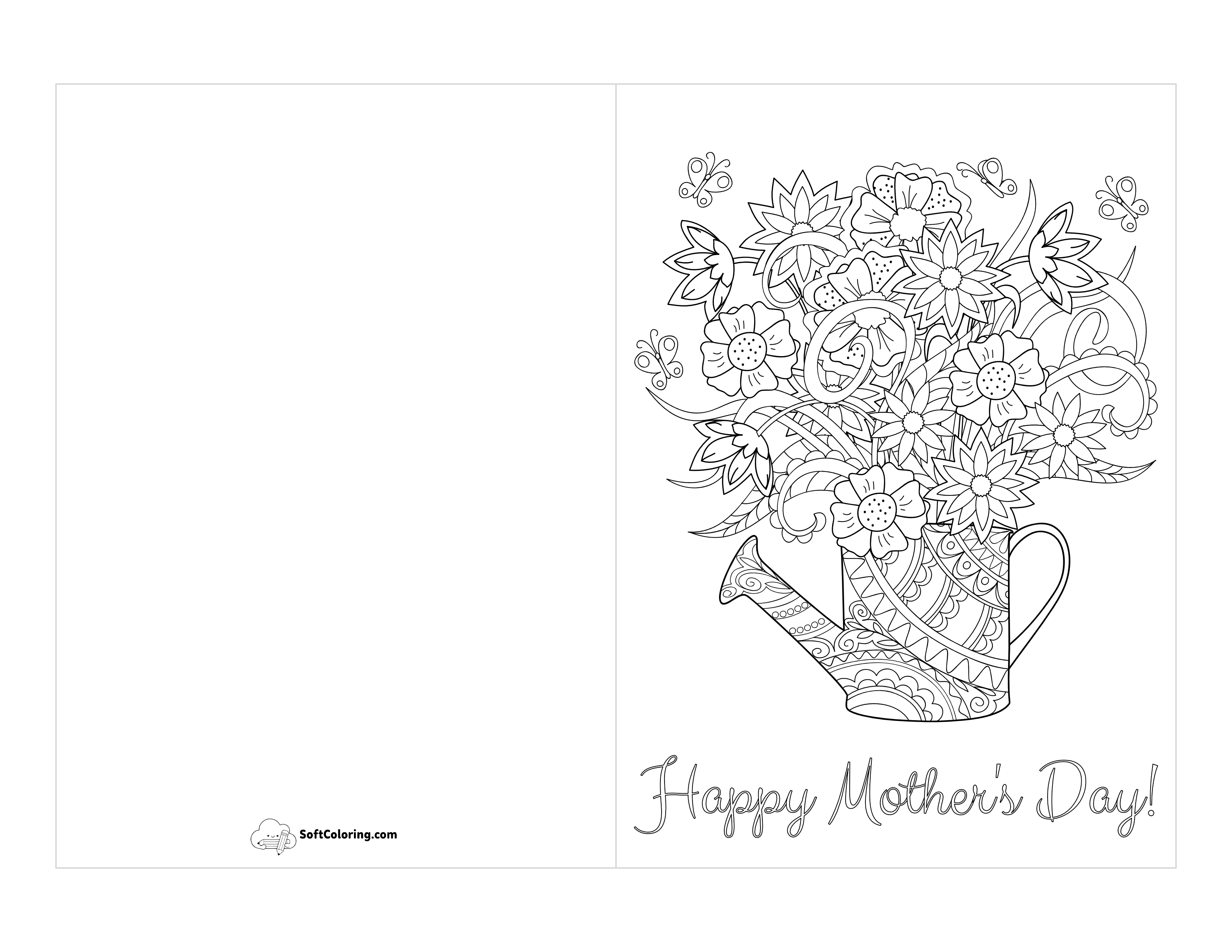 Free Printable Mother's Day Card To Color