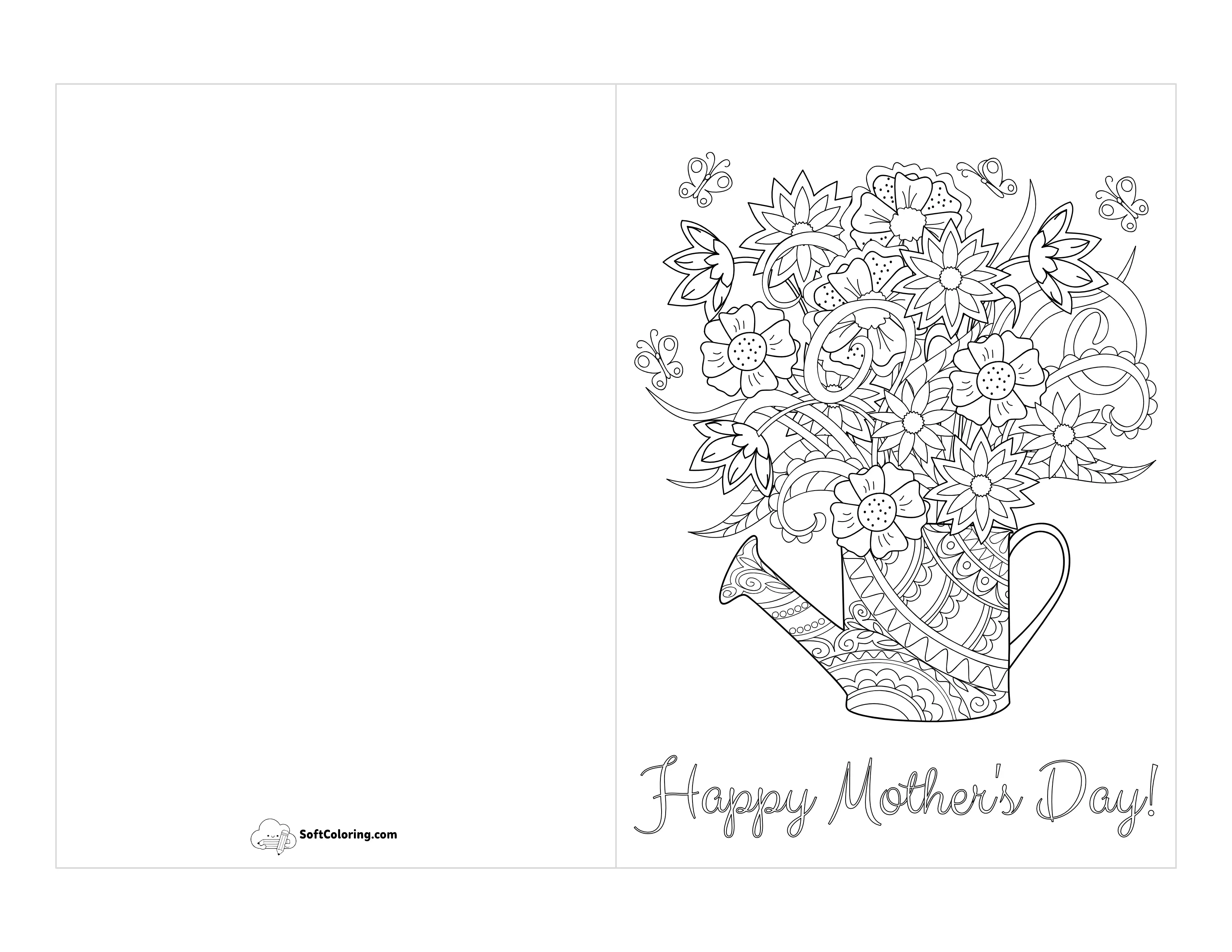 Free Printable Mother's Day Card To Color