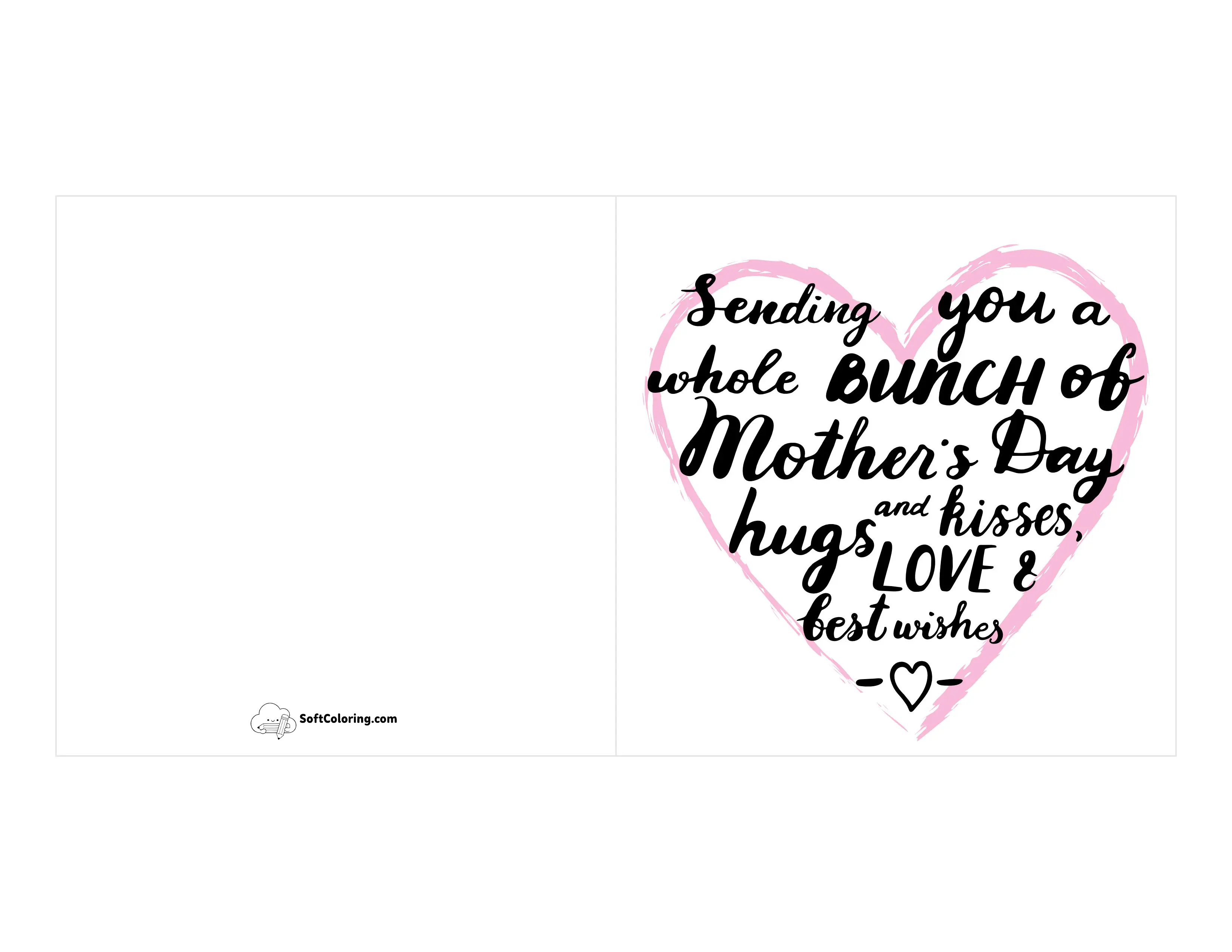 Word Art Heart Card For Mom