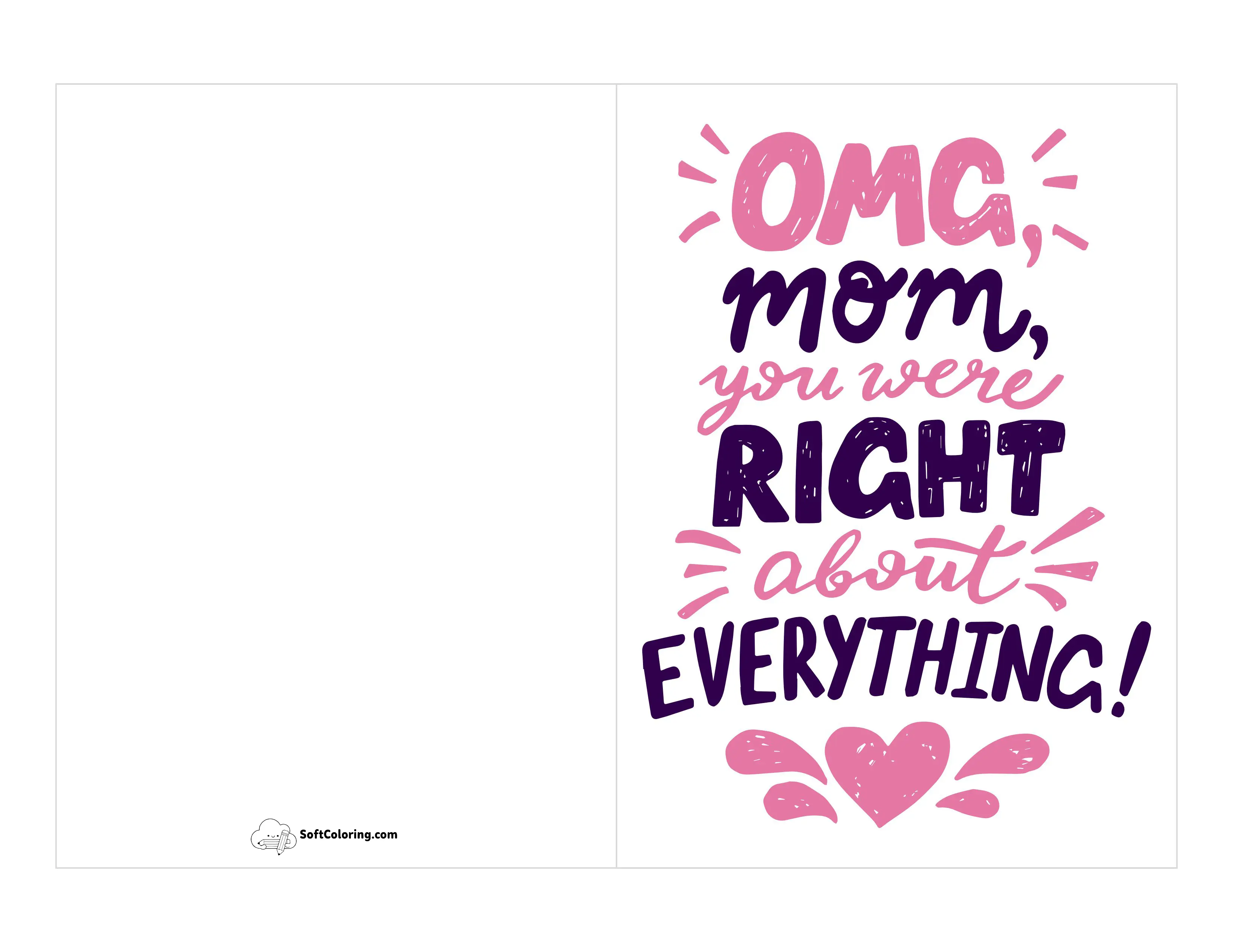 Funny Printable Mother's Day Card