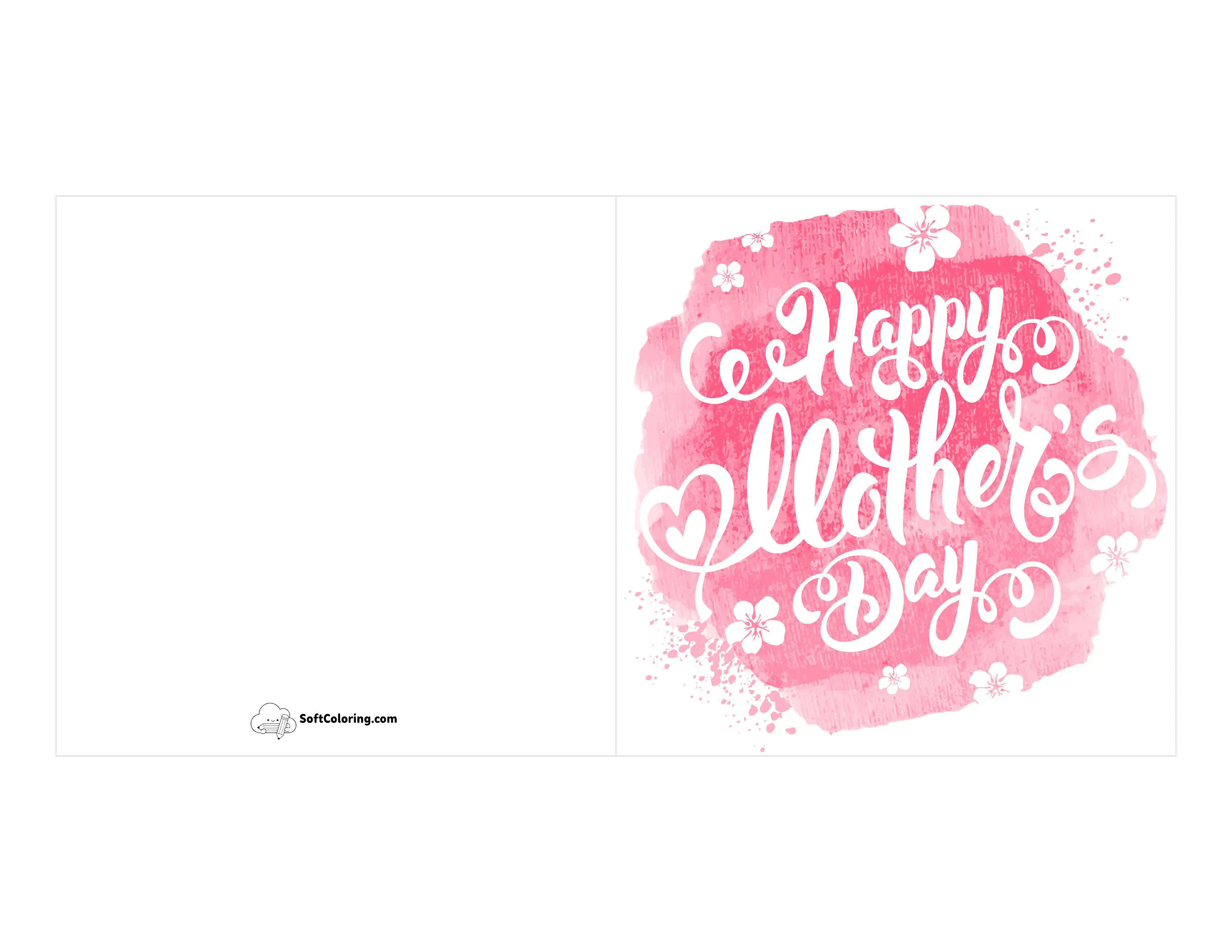 "Happy Mother's Day" Pink Printable Card