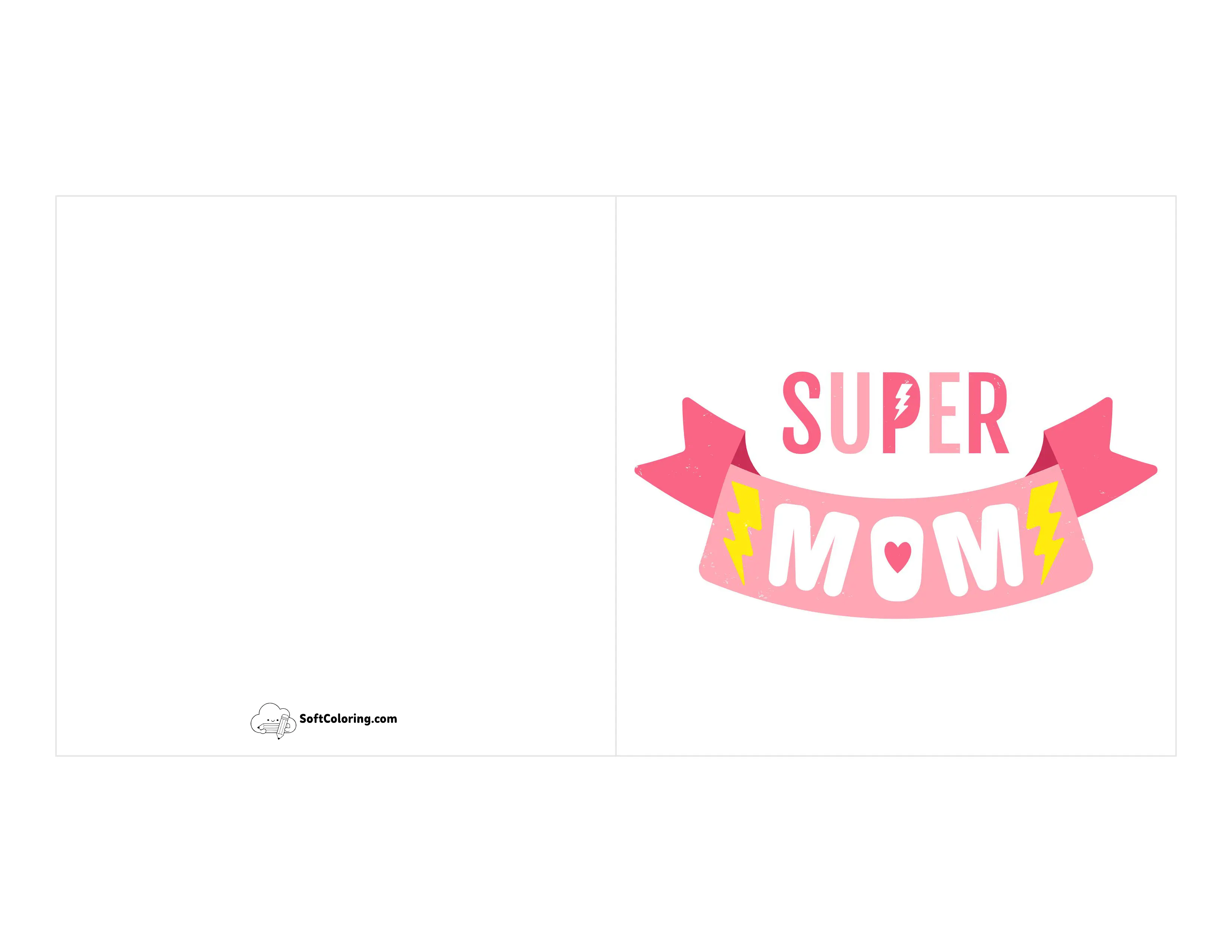 "Super Mom" Printable Card