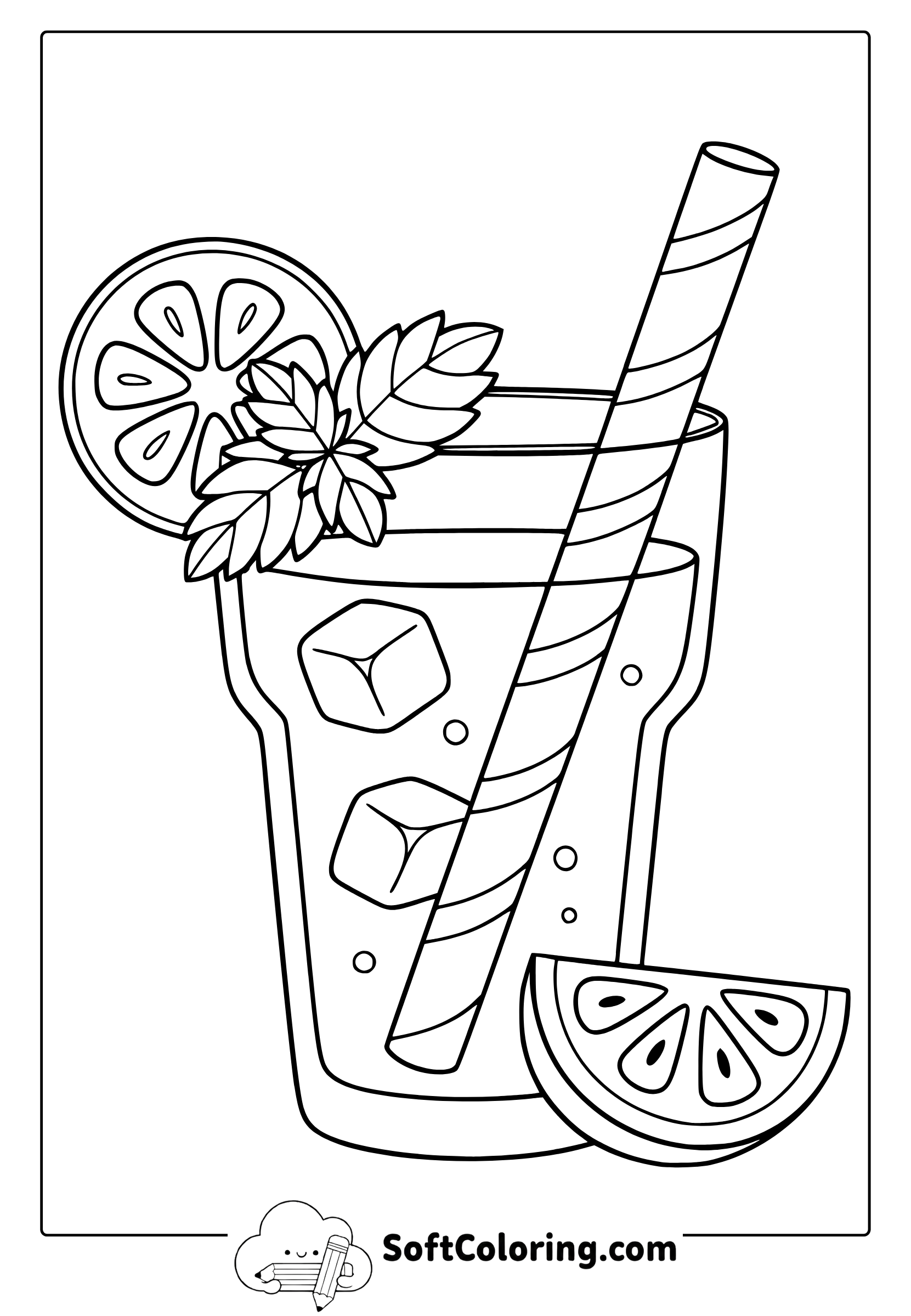 fresh lemonade coloring page