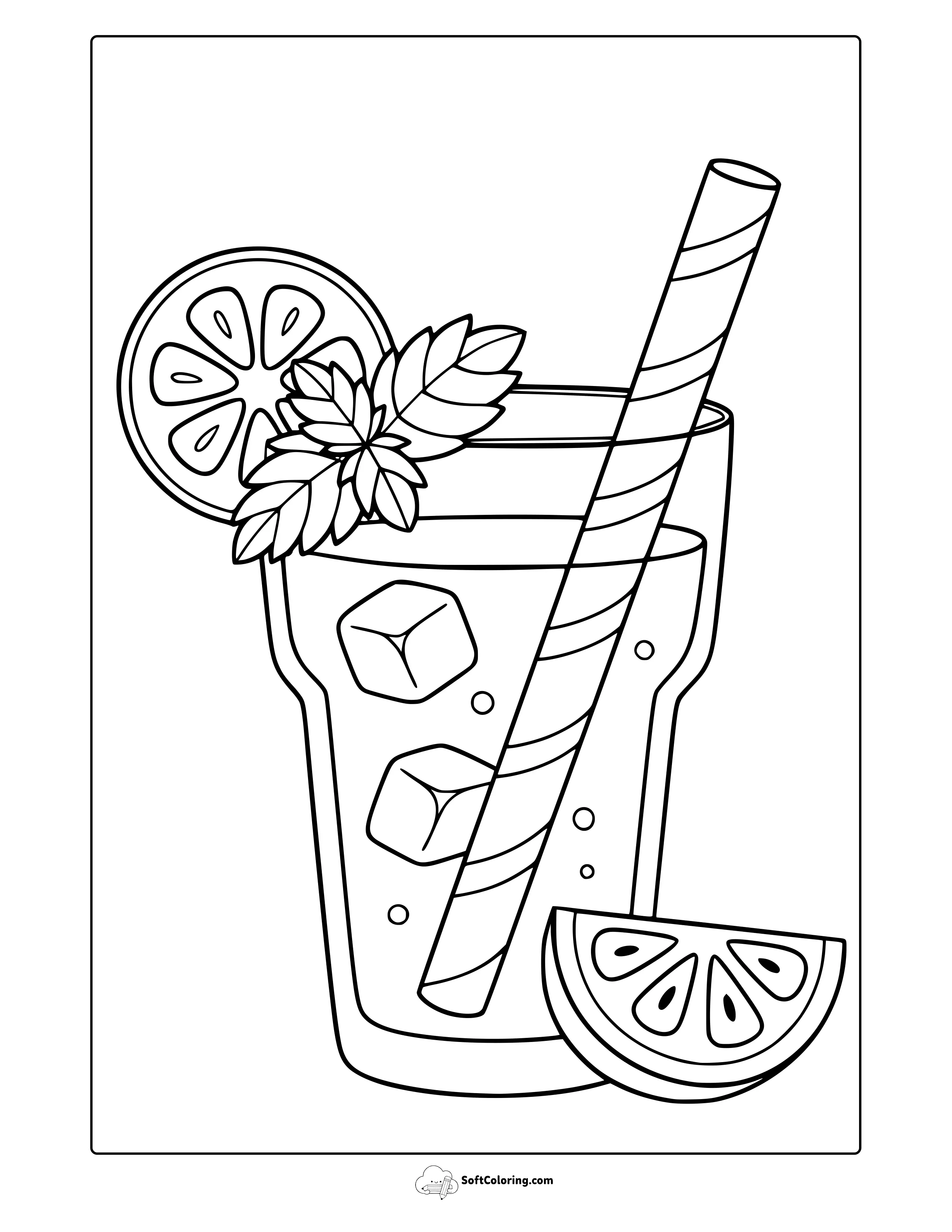 Fresh Lemonade Coloring Page