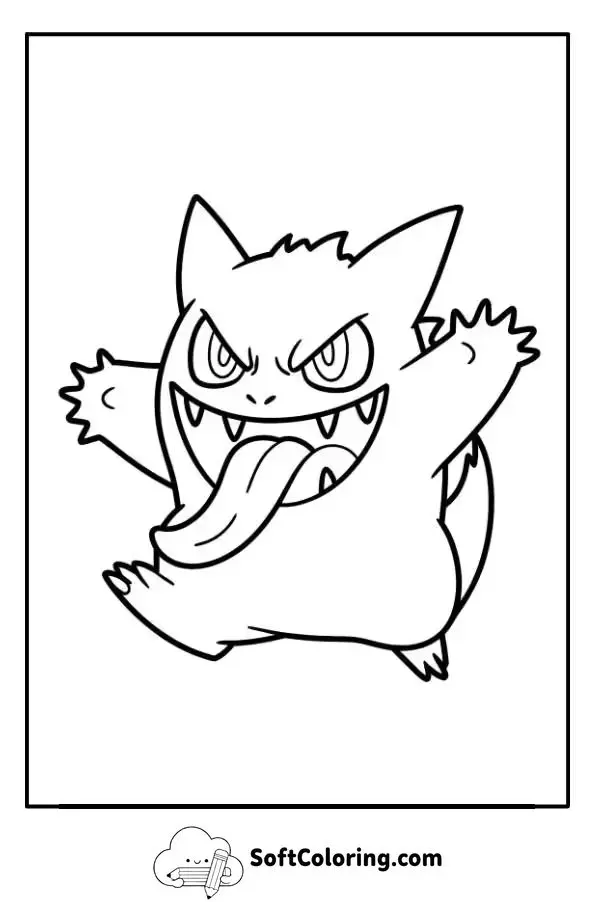 Gengar Pokemon Coloring Page