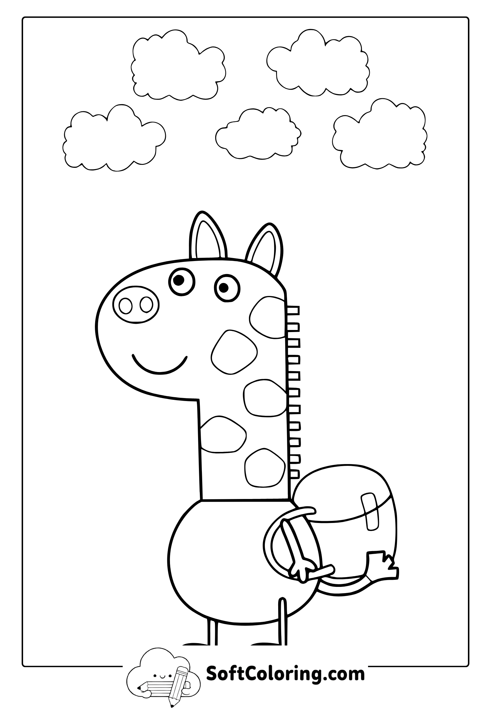 gerald the giraffe coloring page