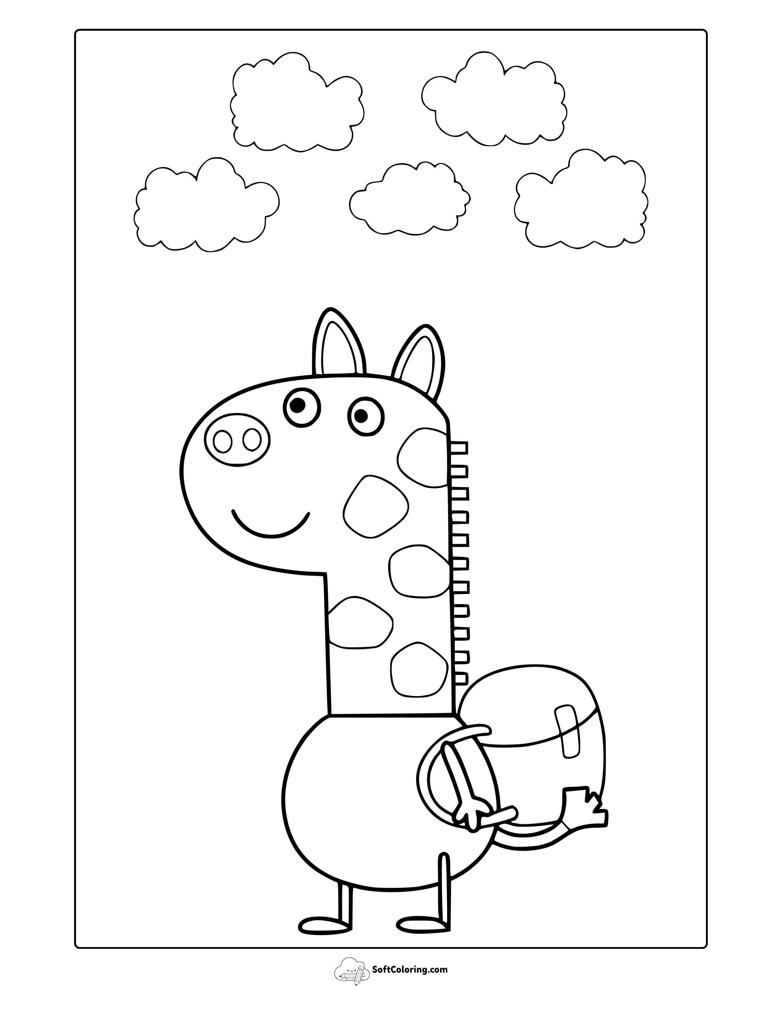 Gerald The Giraffe Coloring Page