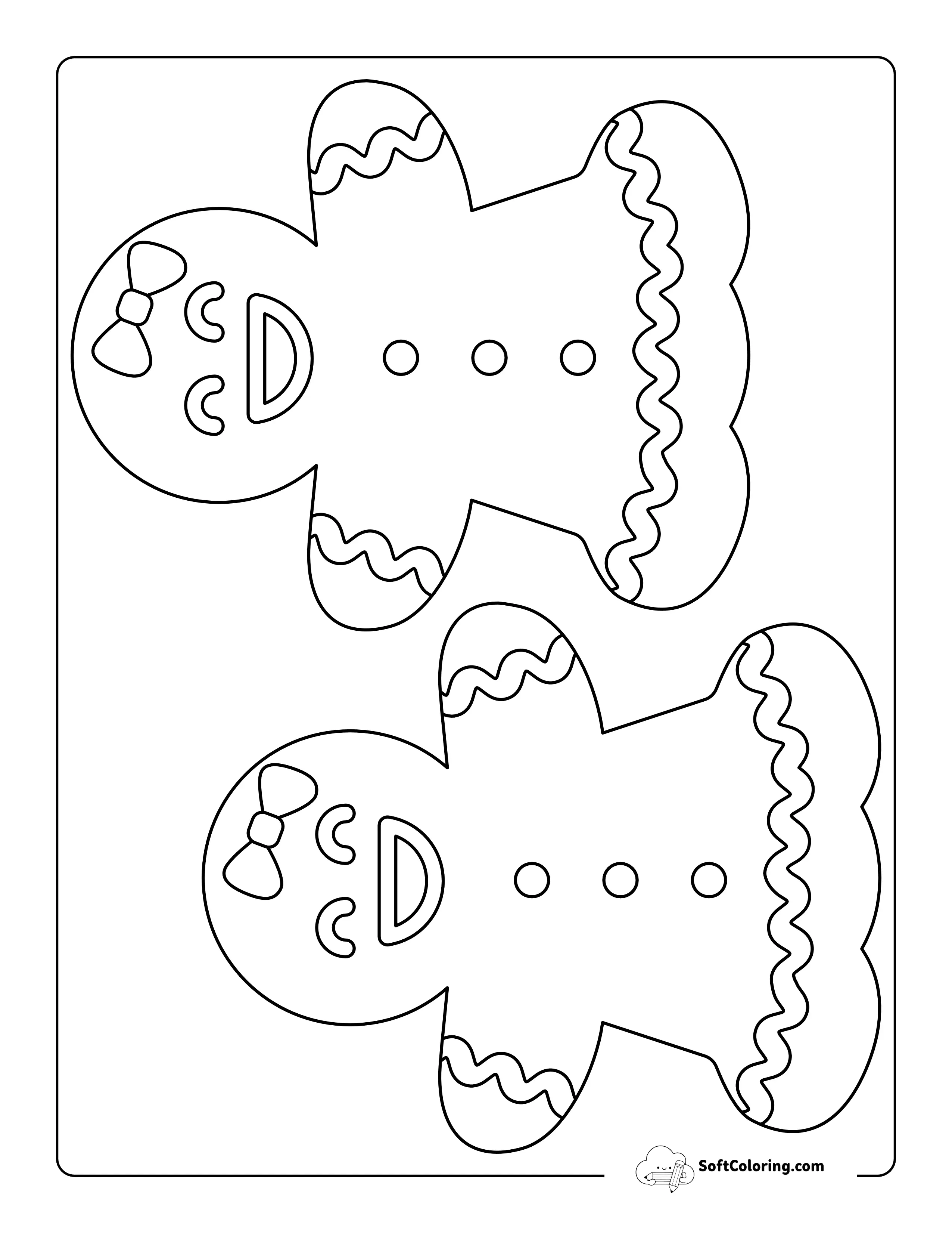 Medium Gingerbread Girl Template With Icing