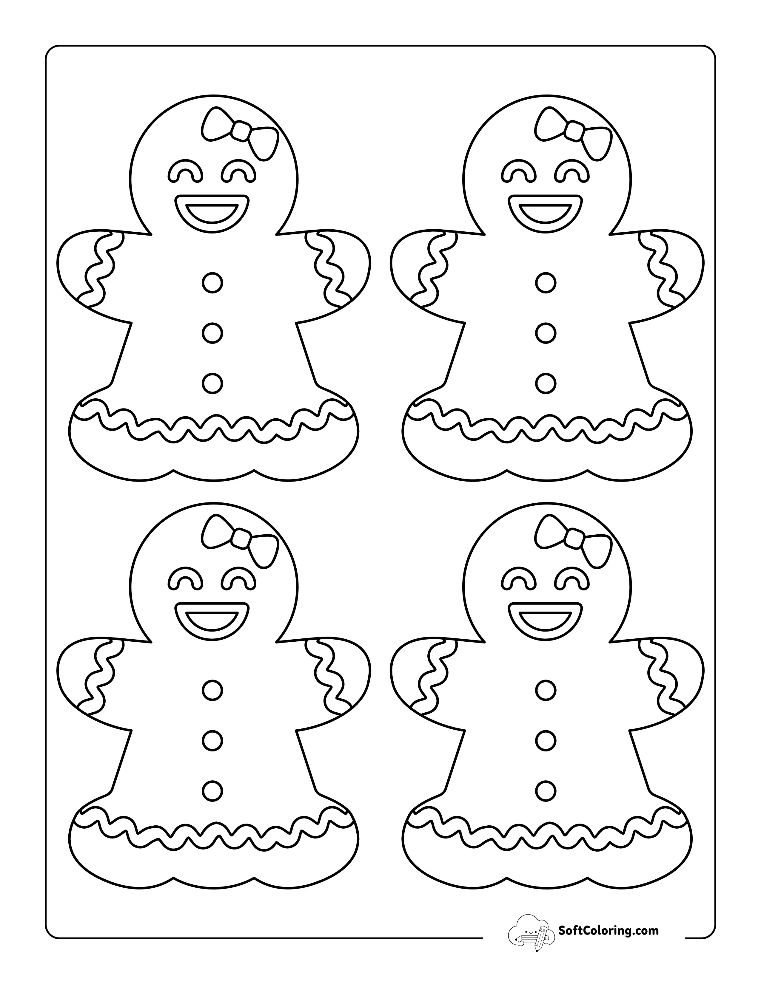 Small Gingerbread Girl Template With Icing