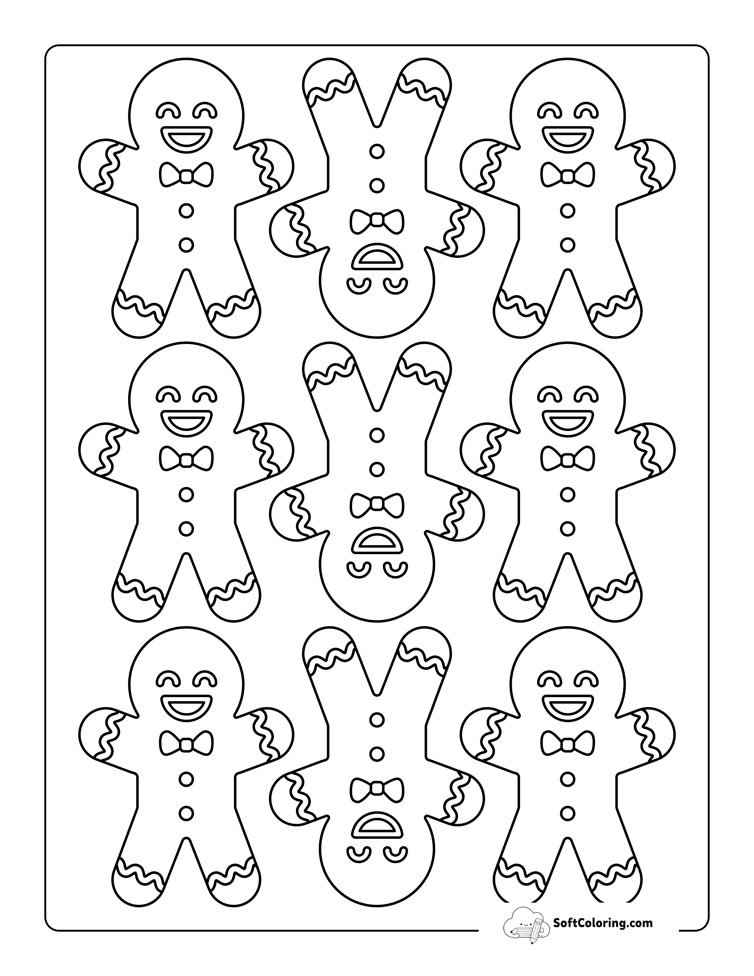 Extra Small Gingerbread Man Templates With Icing