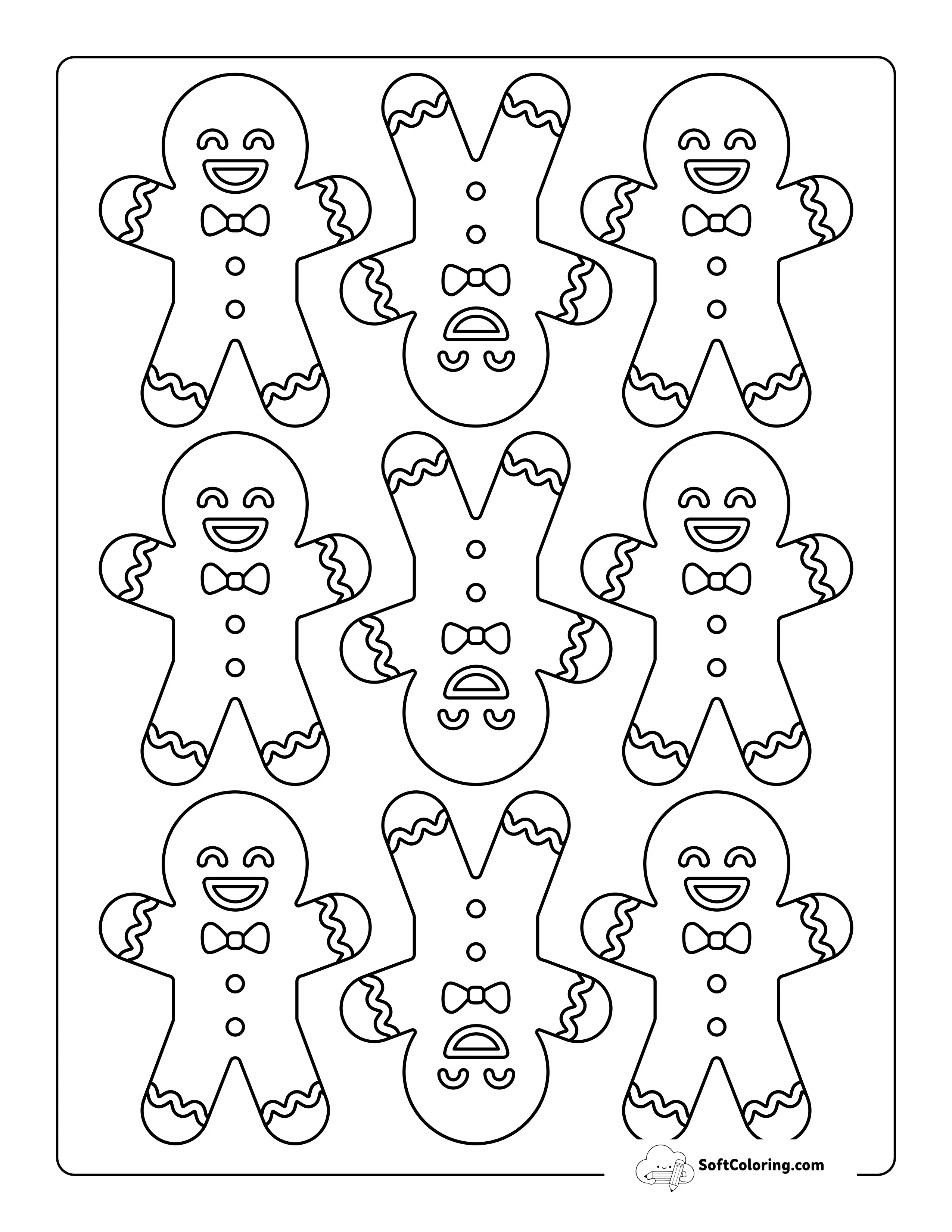 Extra Small Gingerbread Man Templates With Icing