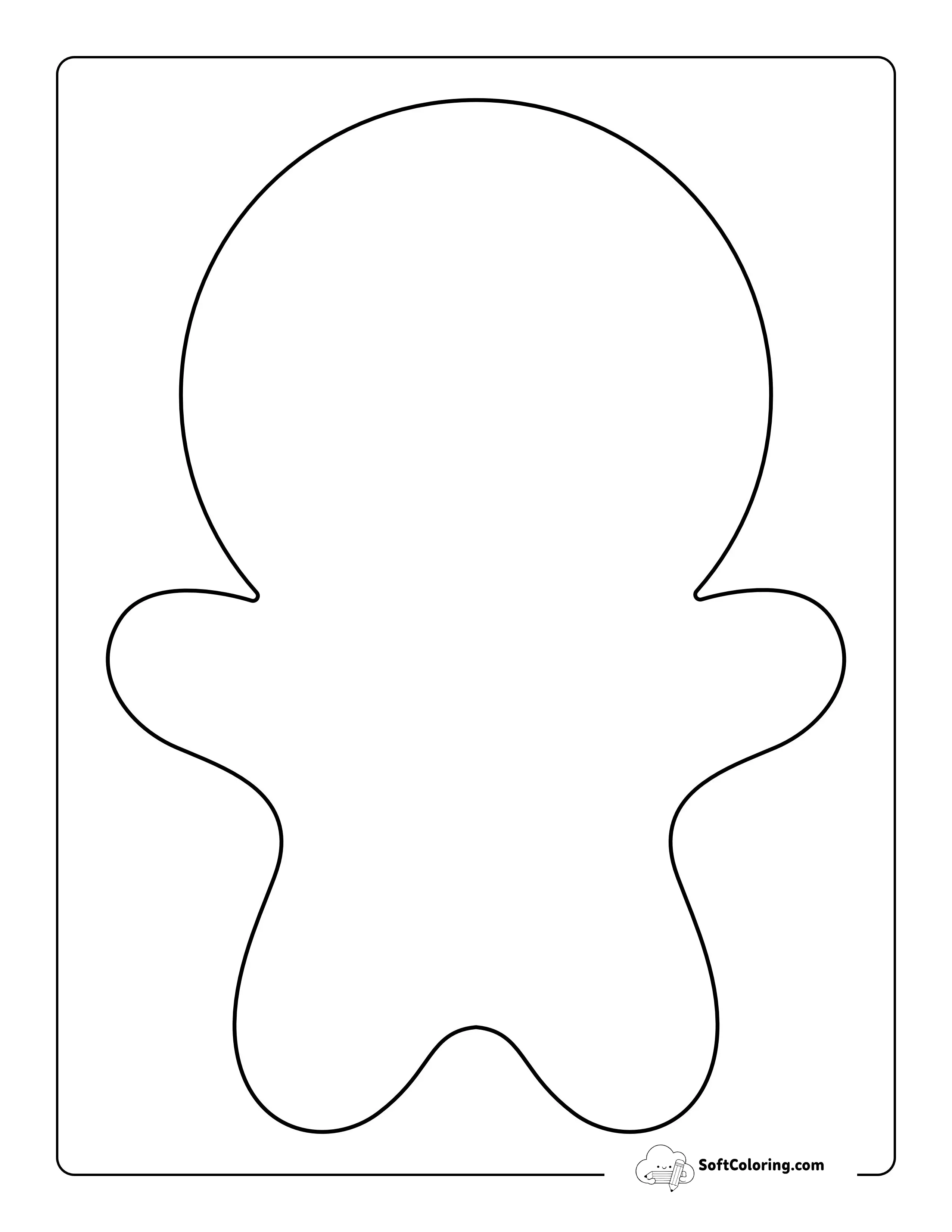 Cute Gingerbread Man Printable (Large)