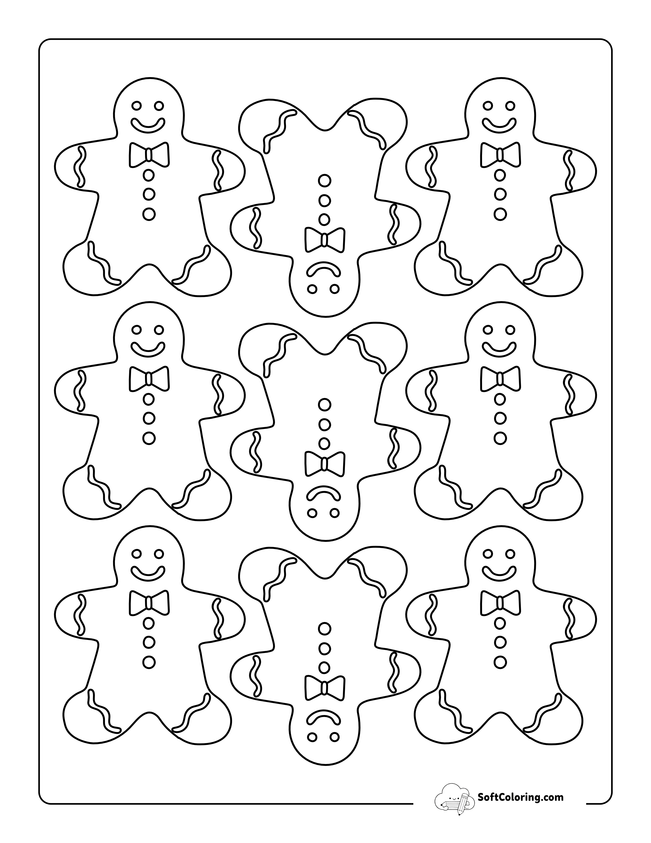 Extra Small Gingerbread Man To Print