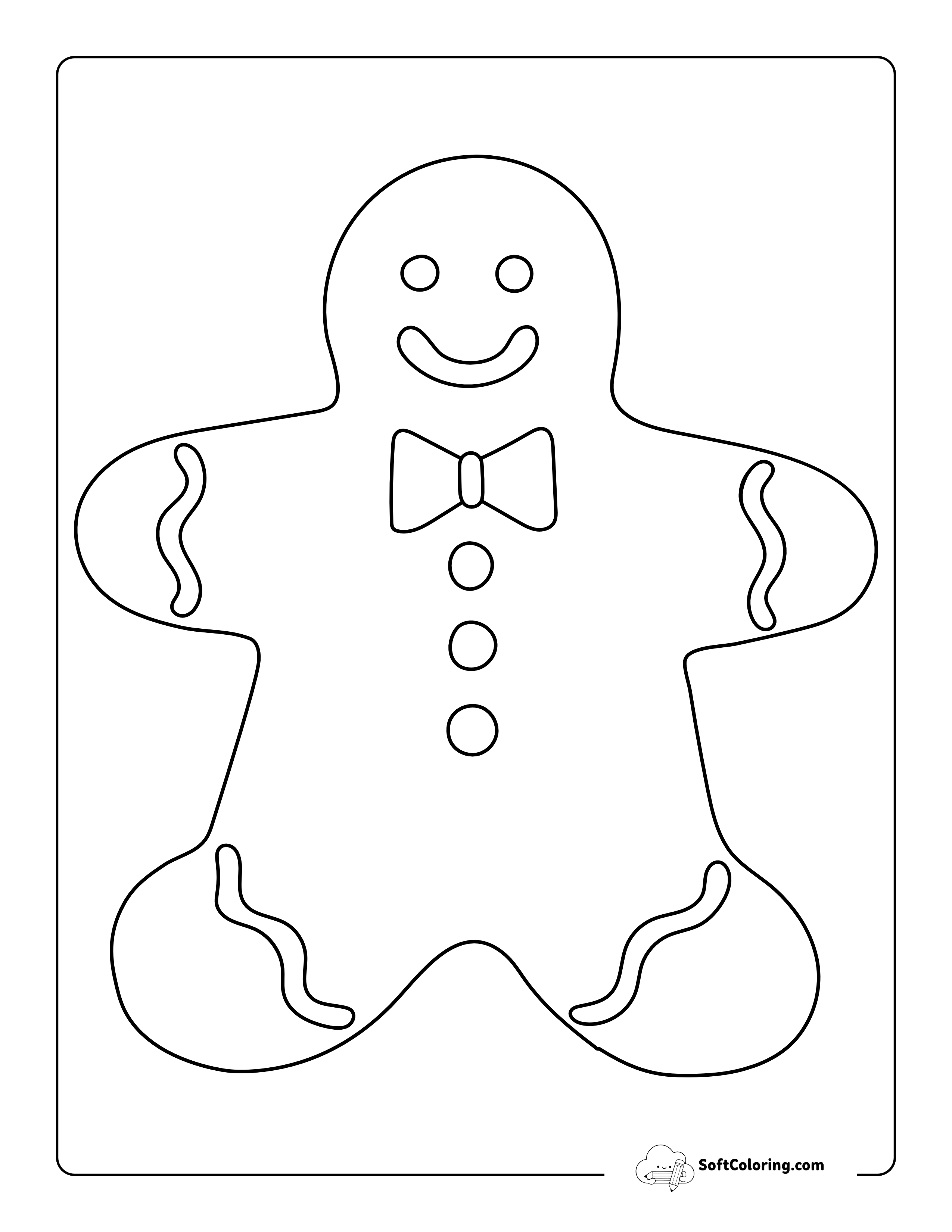 Large Gingerbread Man To Print