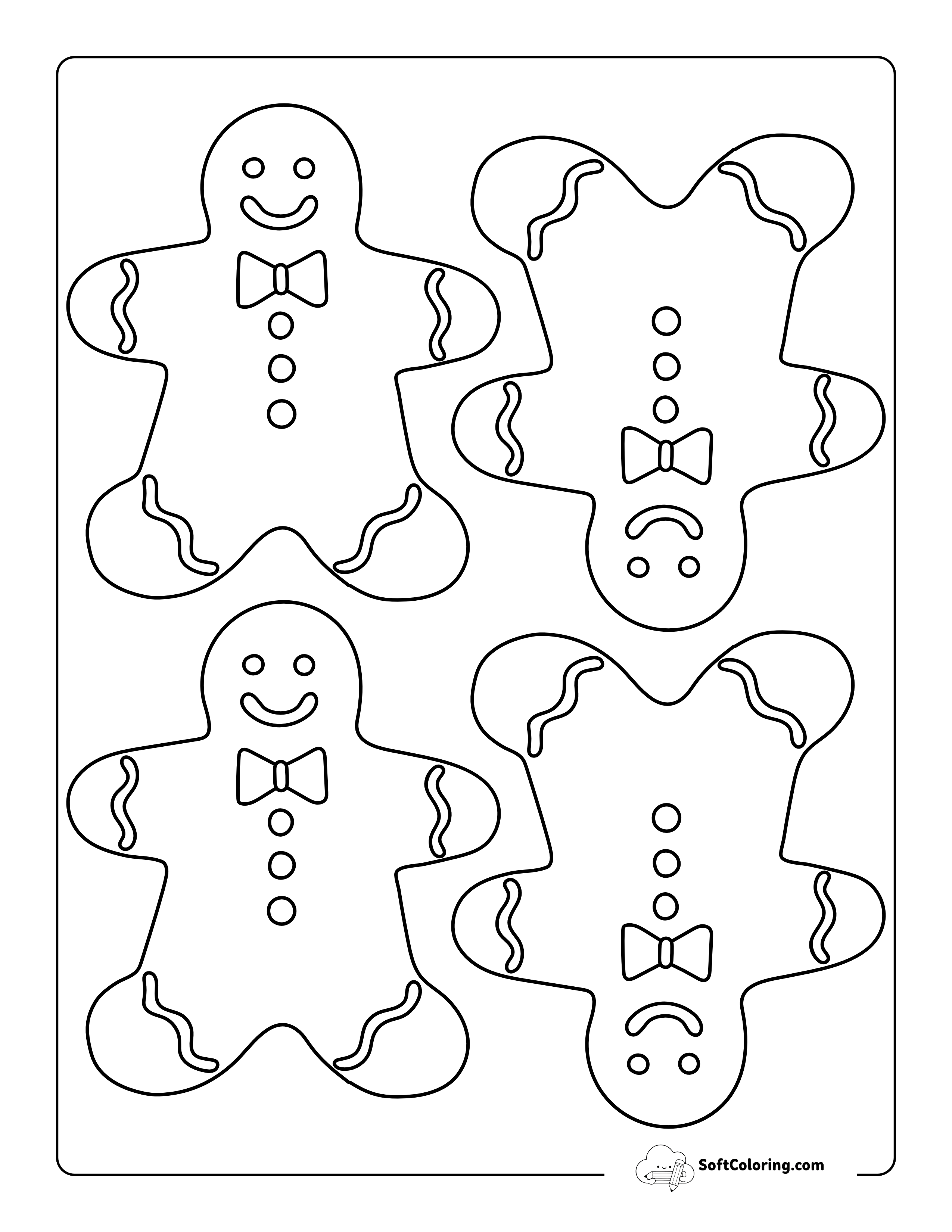 Small Gingerbread Man To Print