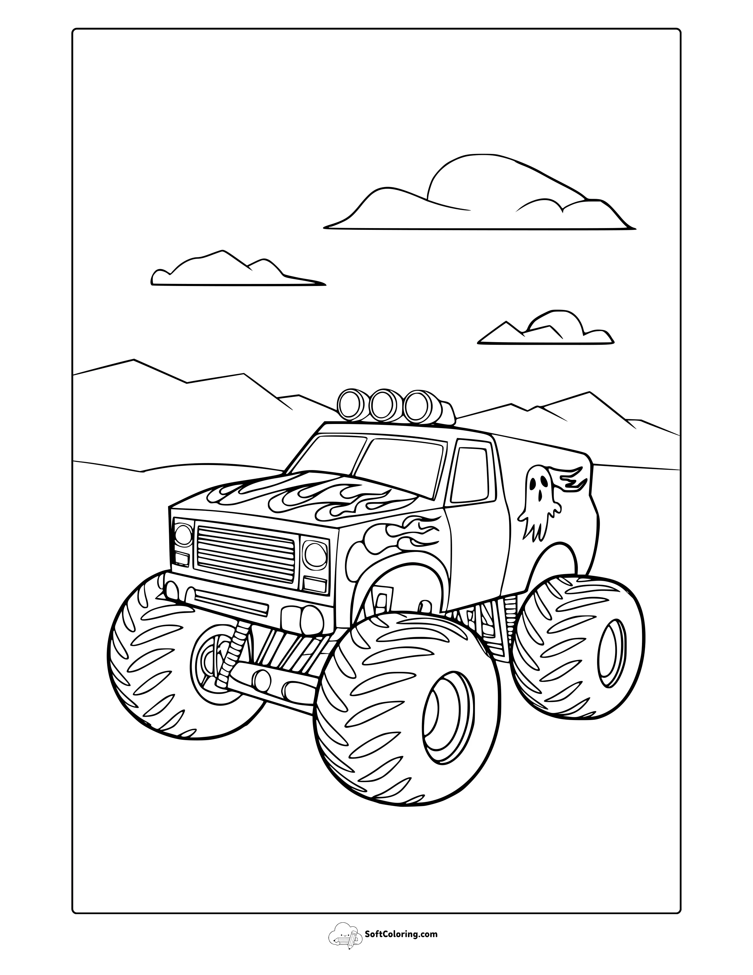 Grave Digger Monster Truck Coloring Page