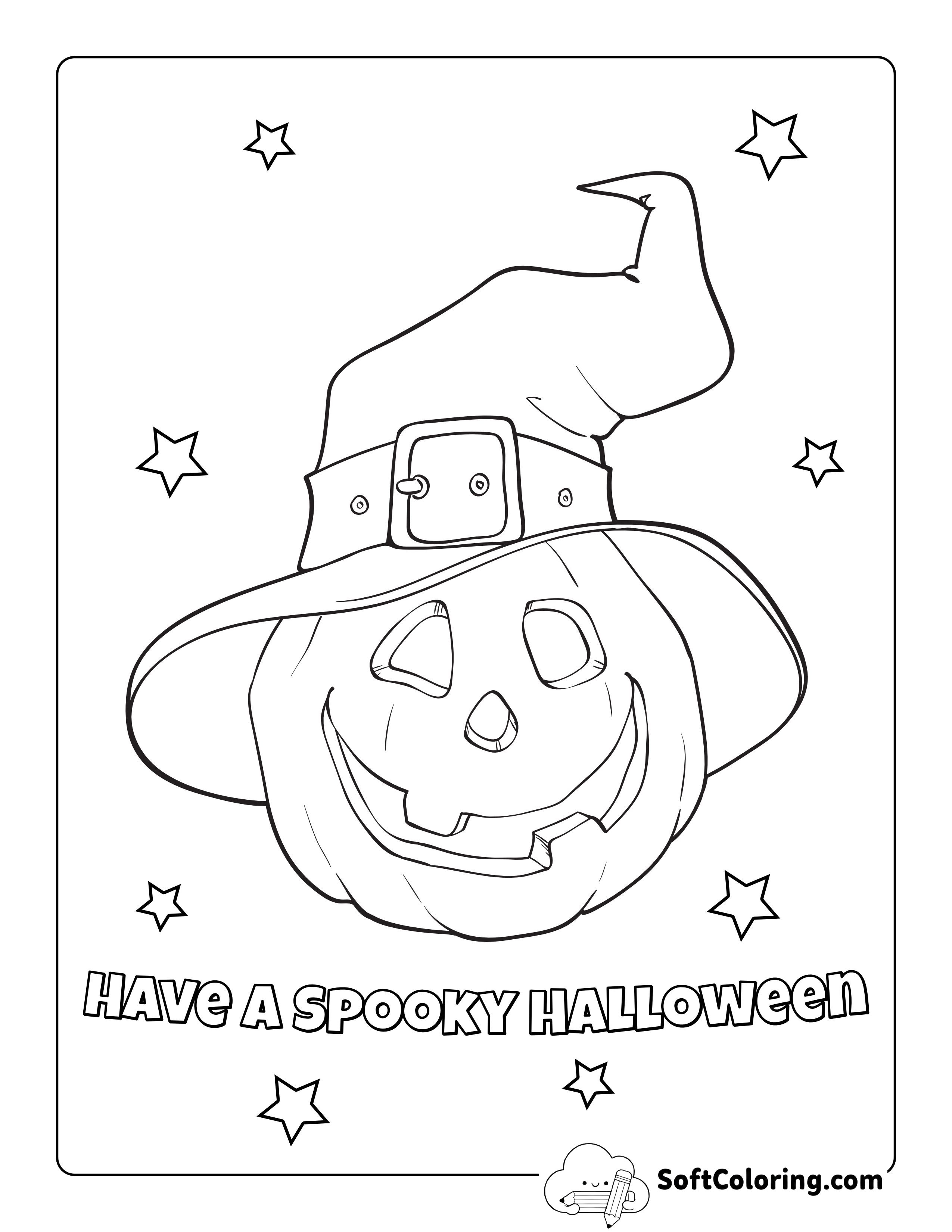 Spooky Coloring Sheet For Preschoolers
