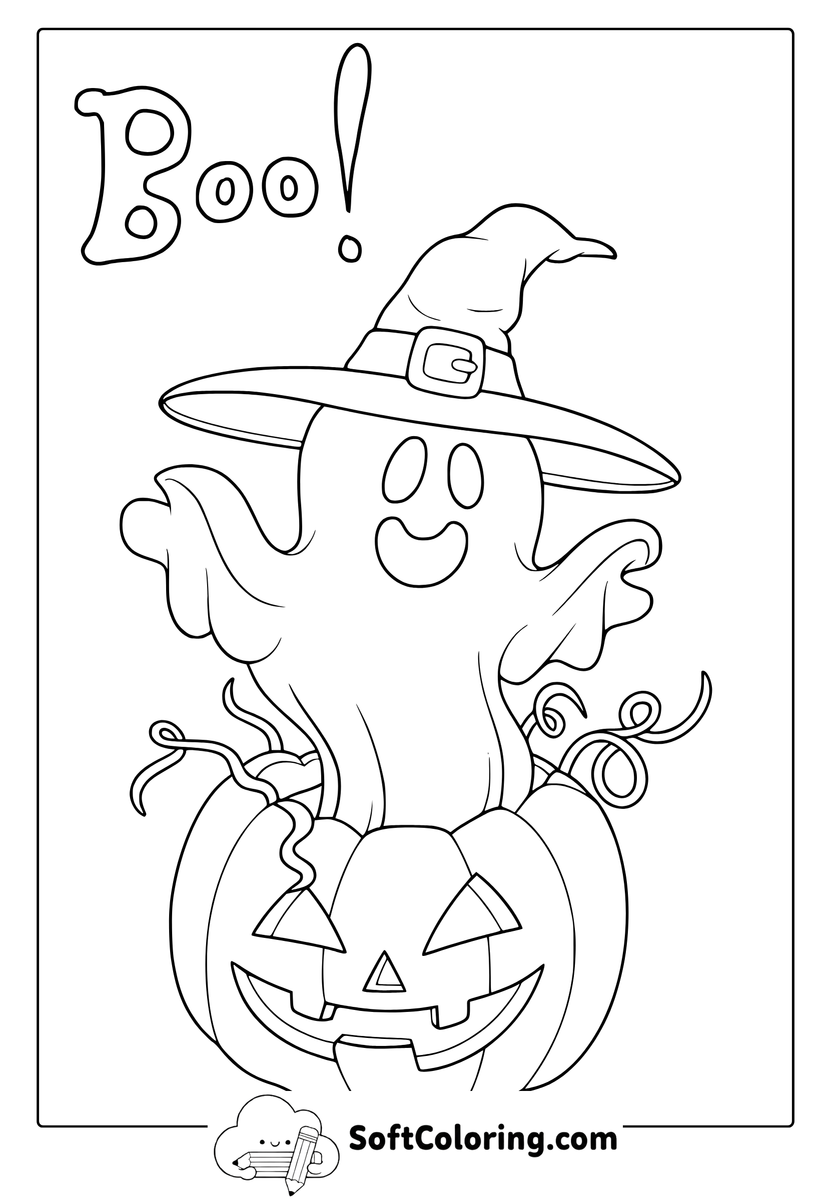 halloween ghost coloring page
