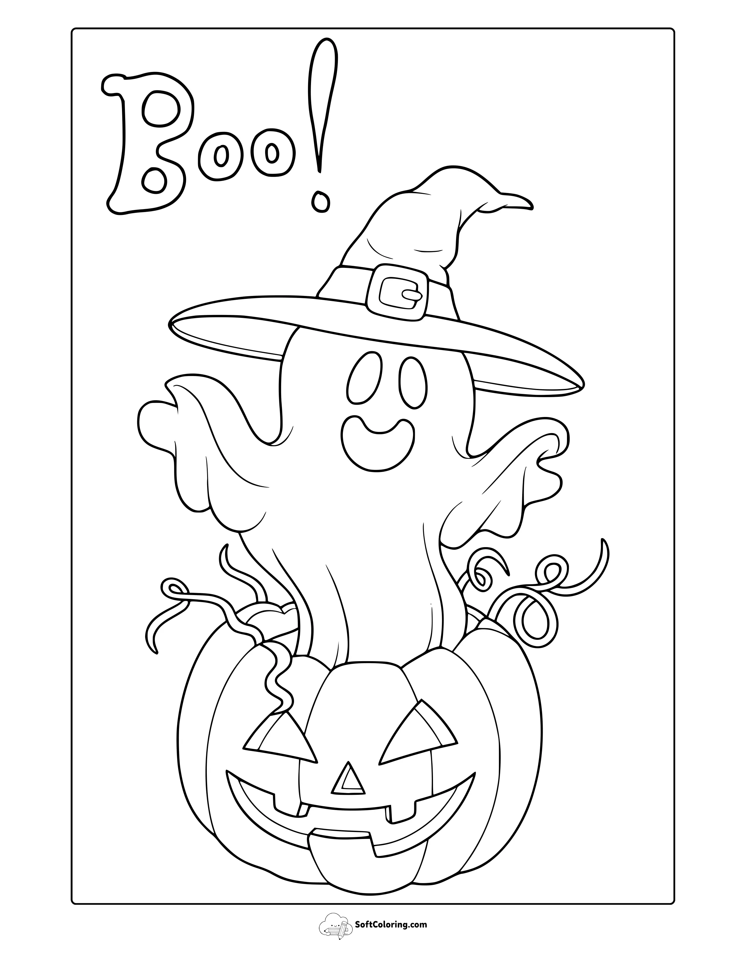 Halloween Ghost Coloring Page