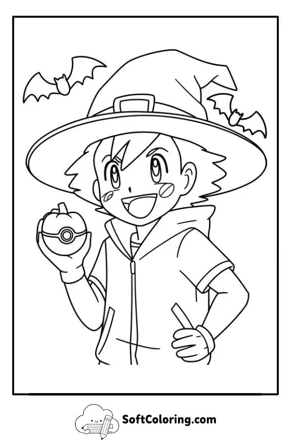 Halloween Pokemon Coloring Page